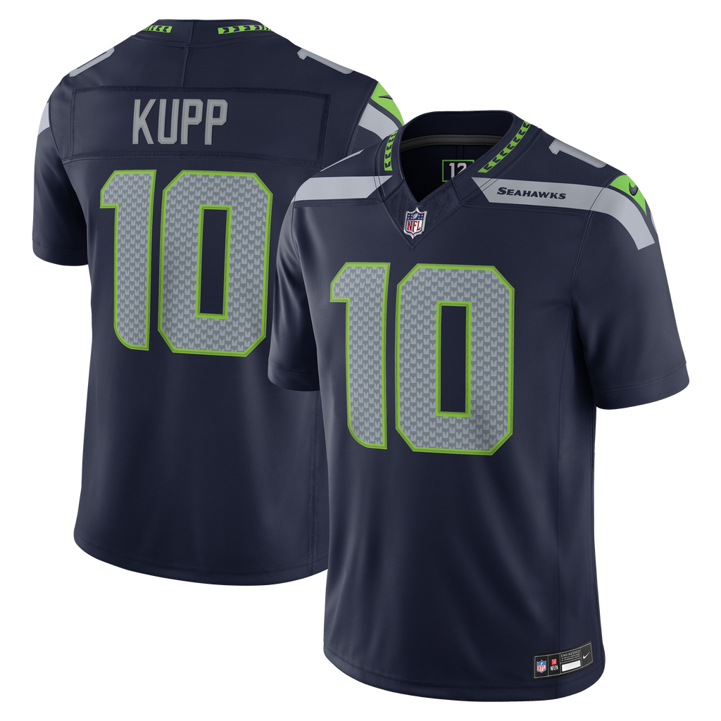 Men's Seattle Seahawks Cooper Kupp Nike College Navy Team Vapor Fuse Stitched Limited Jersey