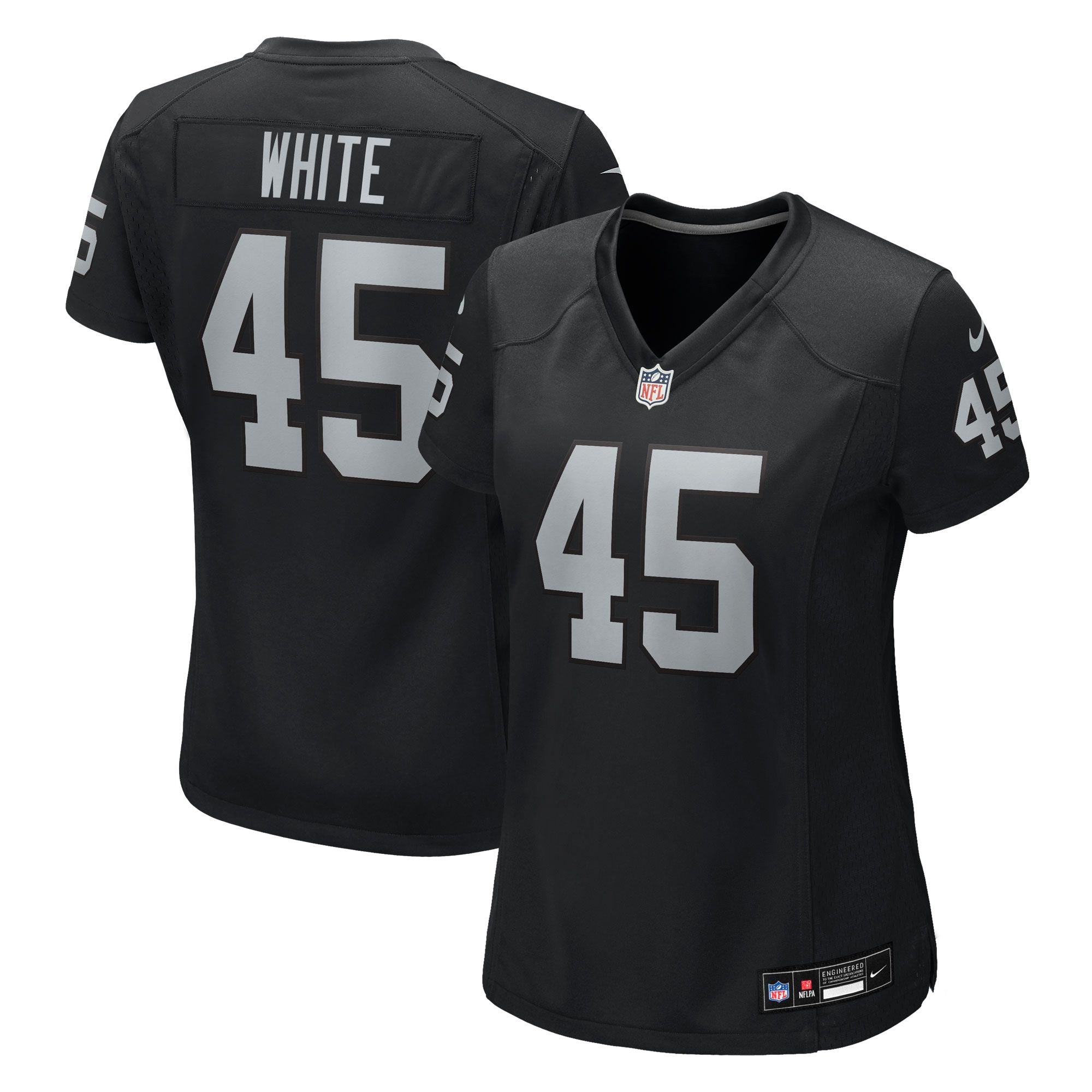 Women's Las Vegas Raiders Devin White Nike Black Team Game Jersey