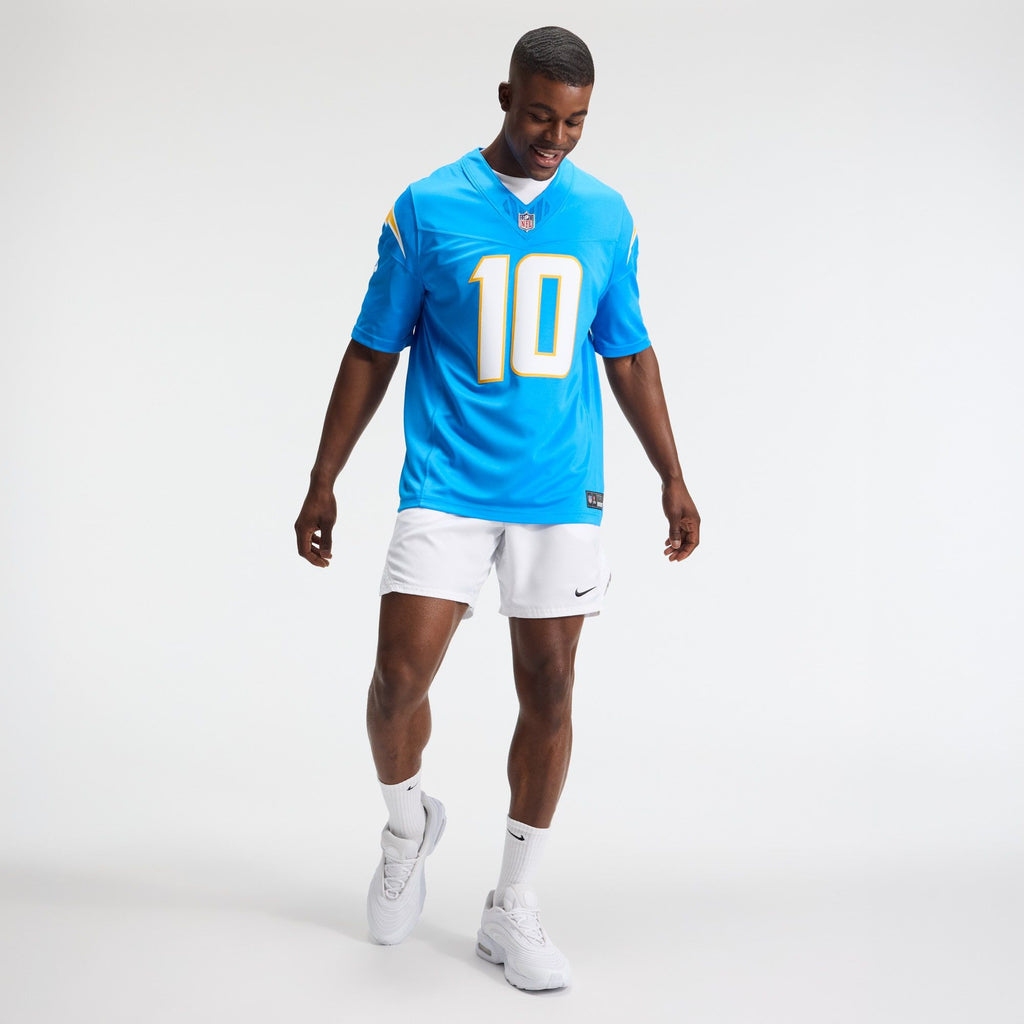 Men's Los Angeles Chargers Justin Herbert Nike Powder Blue Team Vapor Fuse Stitched Limited Jersey