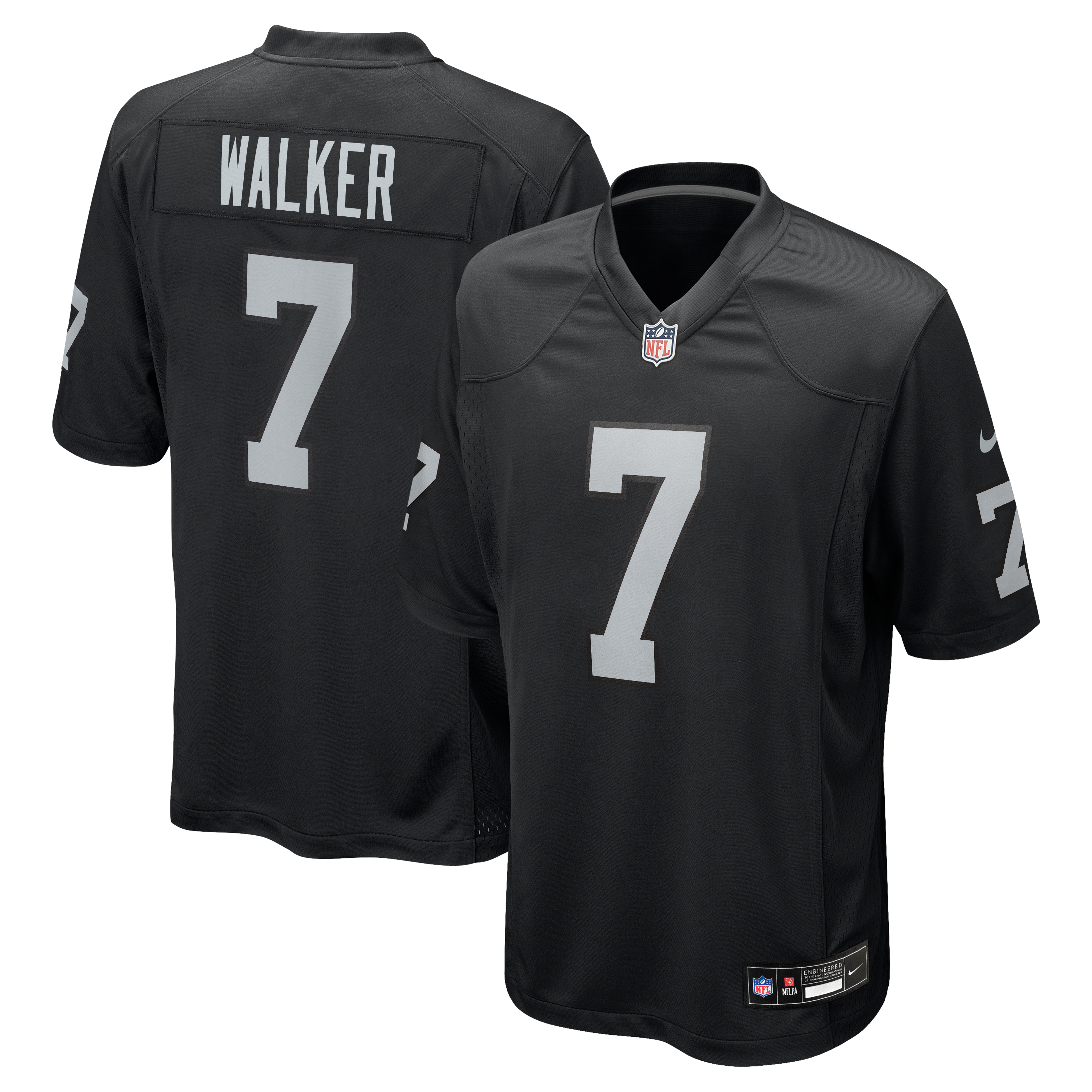 Men's Las Vegas Raiders Quay Walker Nike Black Team Game Jersey