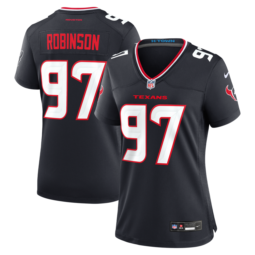 Women's Houston Texans Dominique Robinson Nike Navy Team Game Jersey
