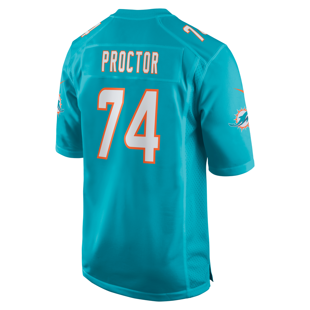 Men's Miami Dolphins Kayden Proctor Nike Aqua 2026 Nfl Draft First Round Pick No 12 Team Game Jersey