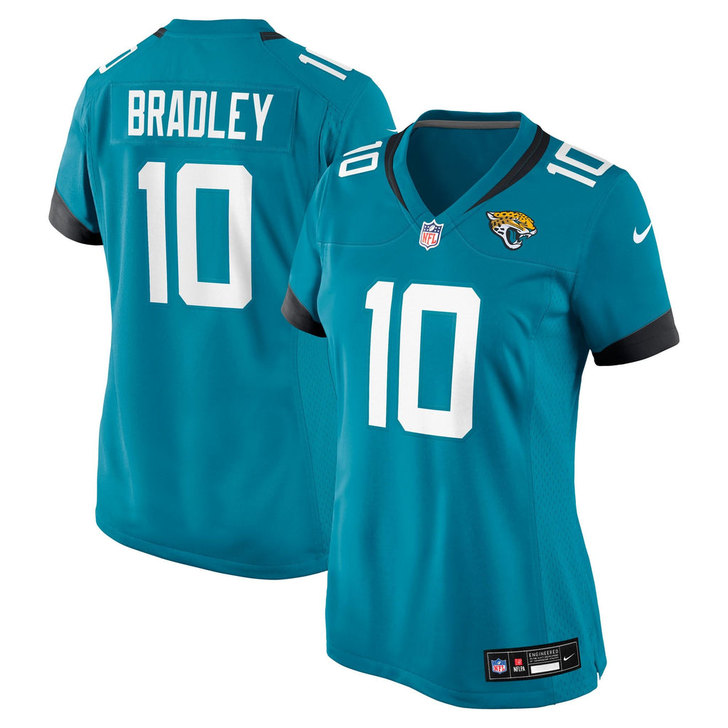 Women's Jacksonville Jaguars Carter Bradley Nike Teal Team Game Jersey