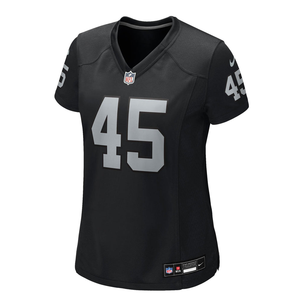 Women's Las Vegas Raiders Devin White Nike Black Team Game Jersey