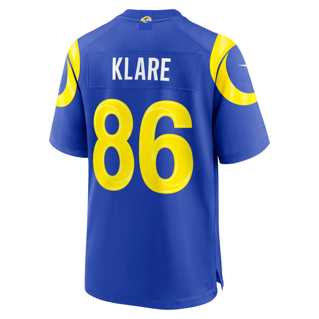 Men's Los Angeles Rams Max Klare Nike Royal Team Game Jersey