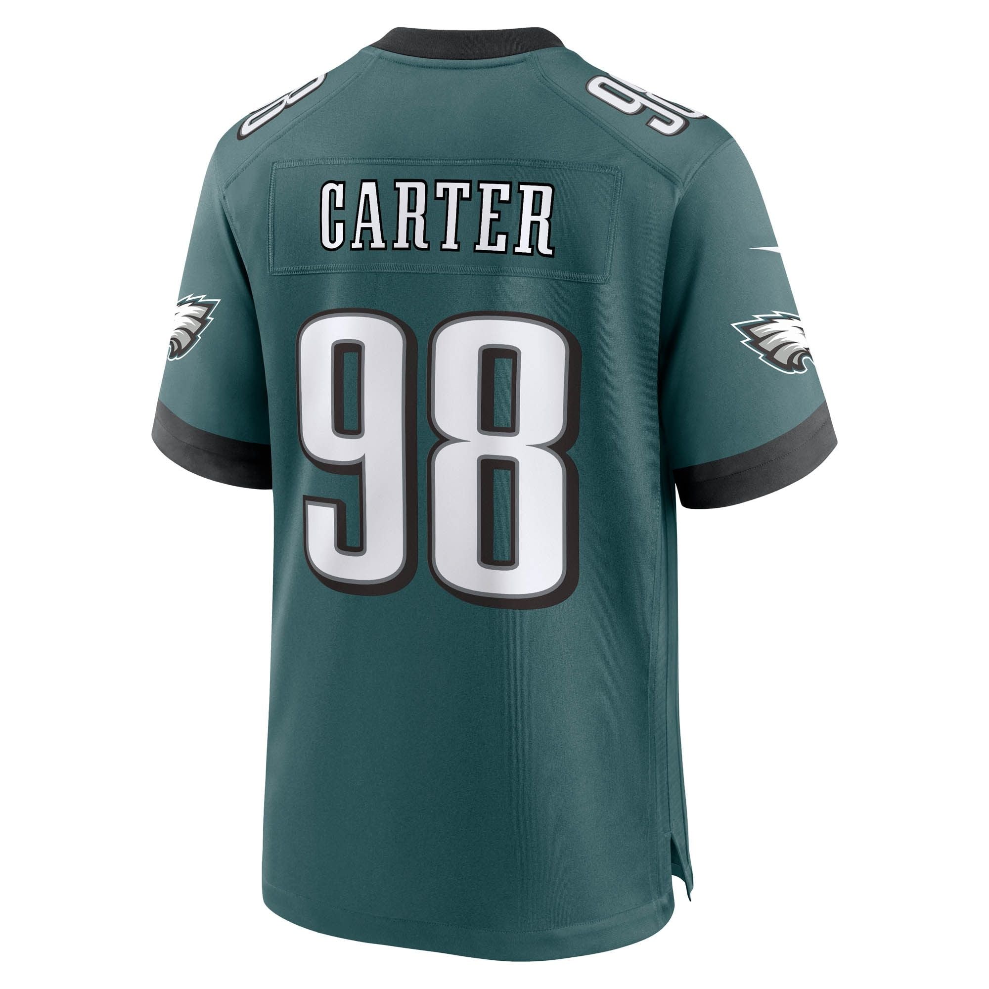 Men's Philadelphia Eagles Jalen Carter Nike Midnight Green Team Game Jersey