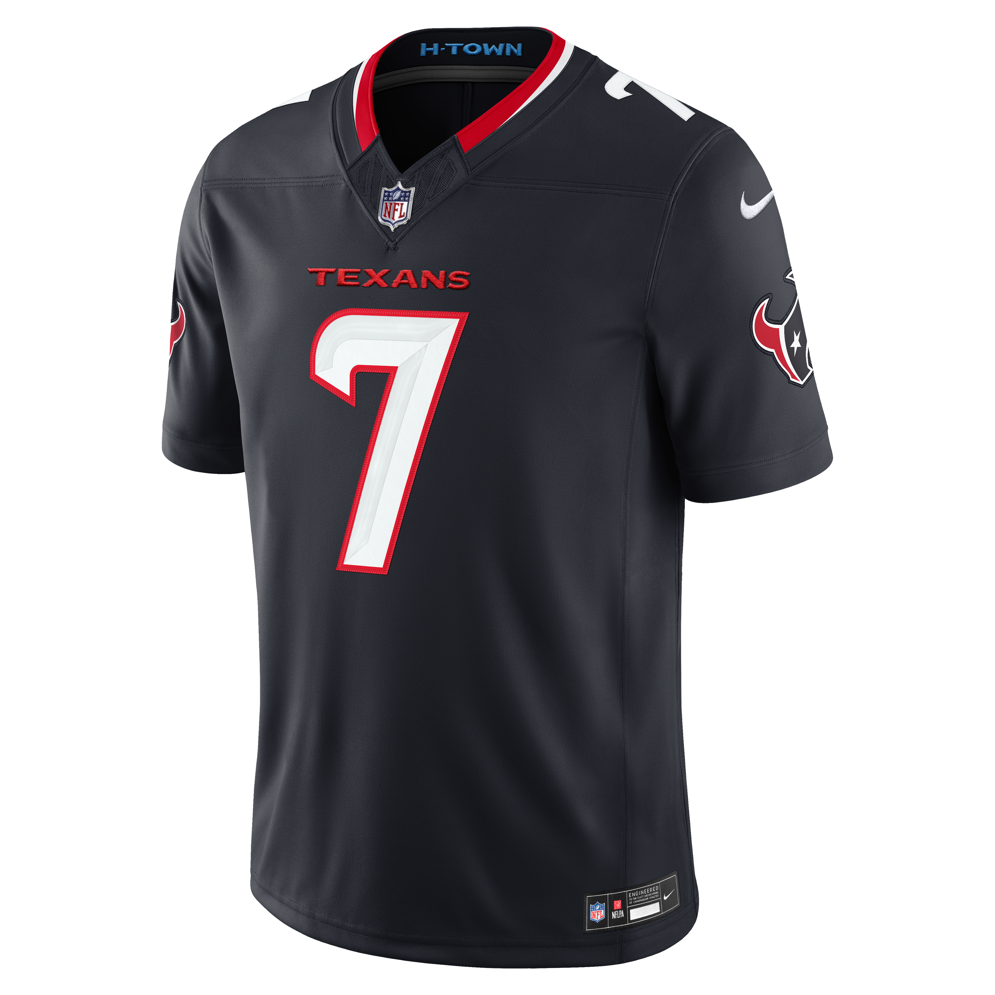 Men's Houston Texans Cj Stroud Nike Navy Team Vapor Fuse Stitched Limited Jersey