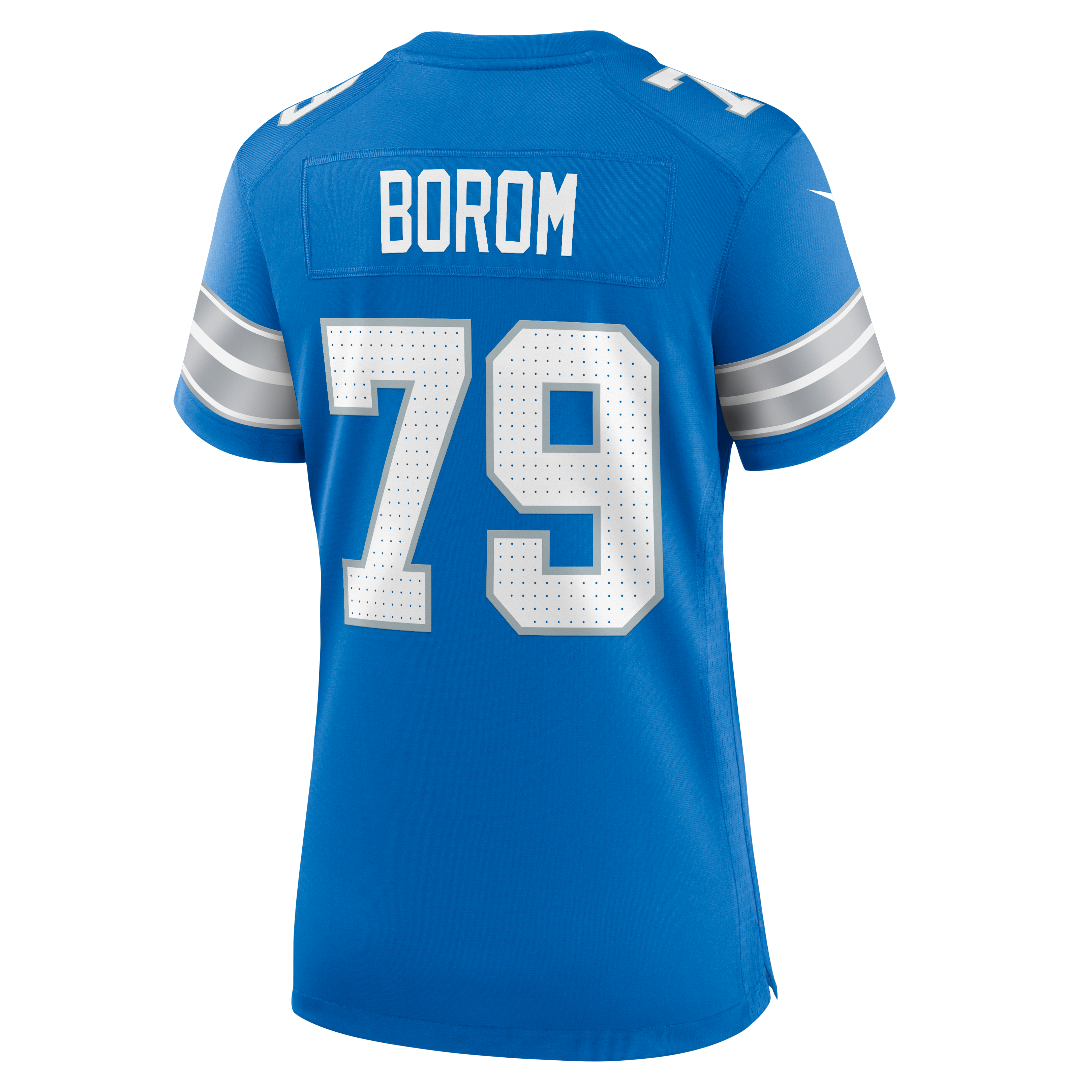 Women's Detroit Lions Larry Borom Nike Blue Team Game Jersey