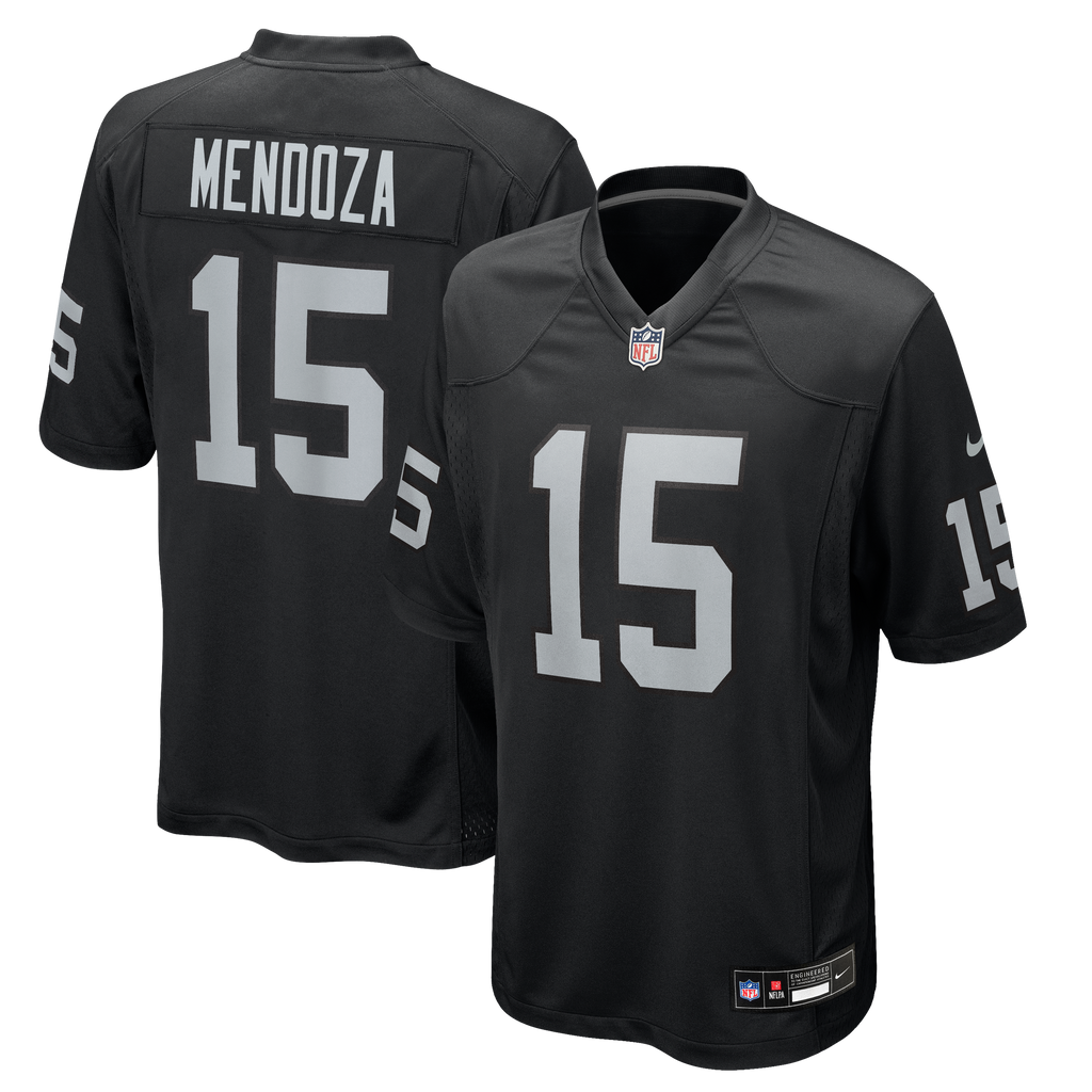 Men's Las Vegas Raiders Fernando Mendoza Nike Black 2026 Nfl Draft First Round Pick No 1 Team Game Jersey