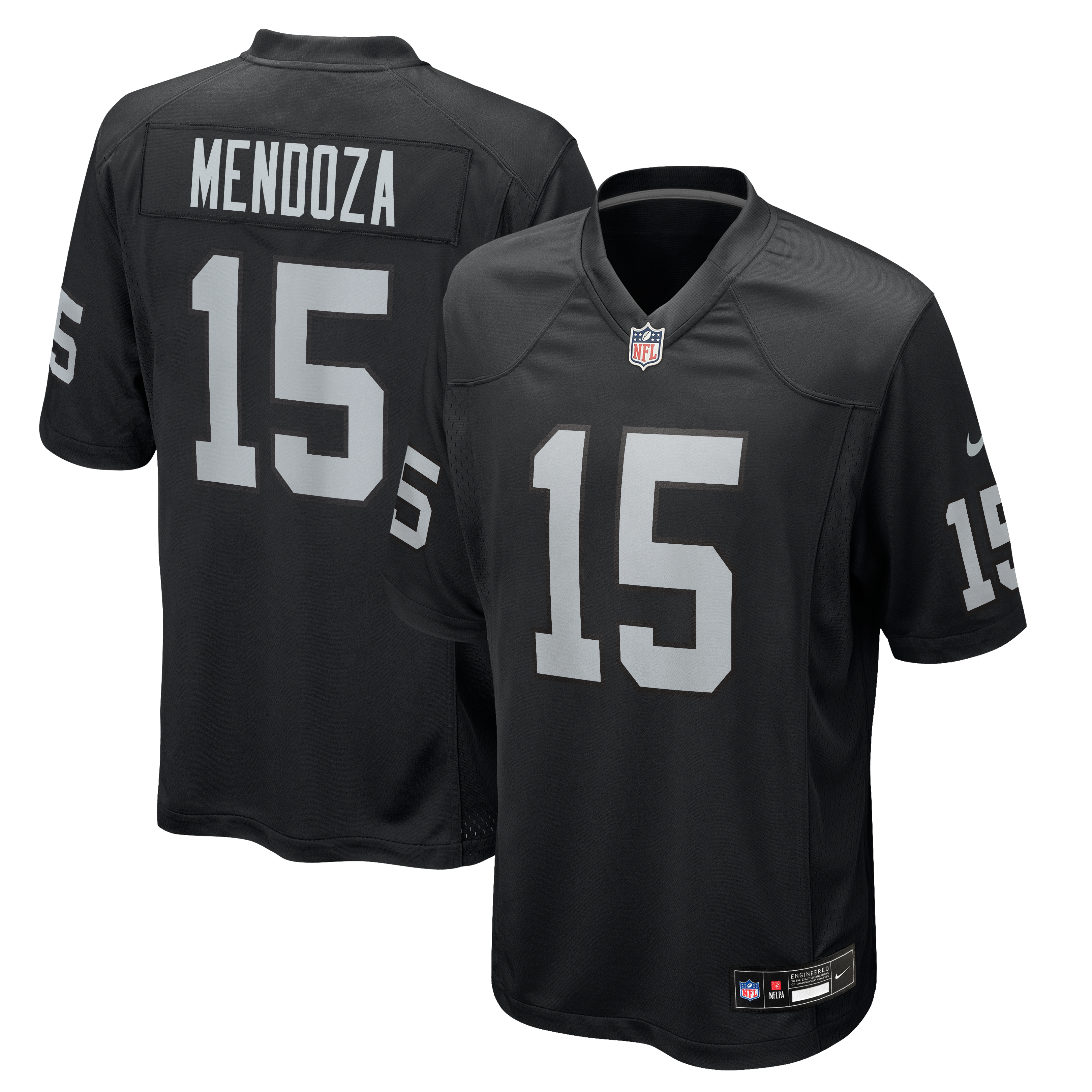 Men's Las Vegas Raiders Fernando Mendoza Nike Black 2026 Nfl Draft First Round Pick No 1 Team Game Jersey