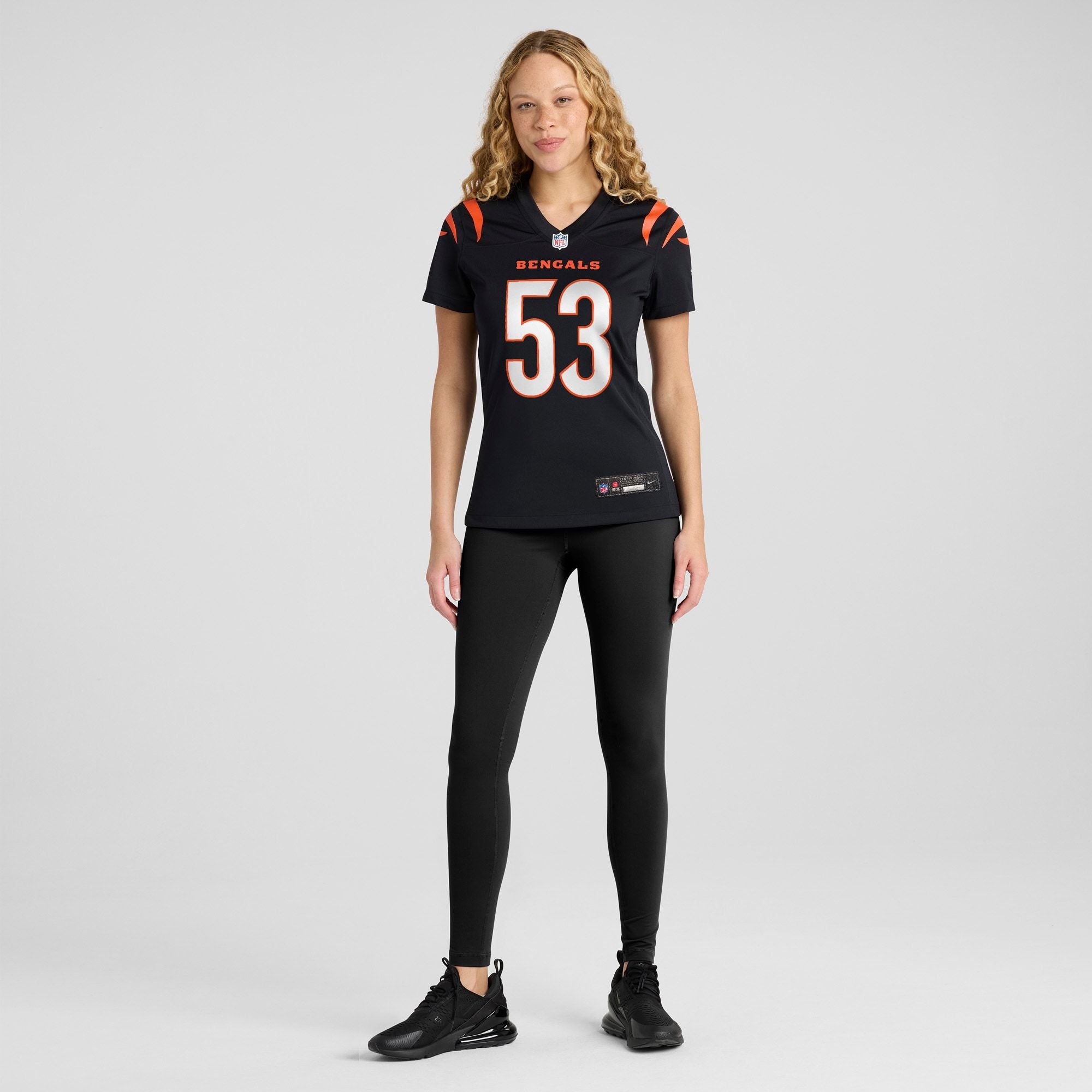 Women's Cincinnati Bengals Boye Mafe Nike Black Team Game Jersey