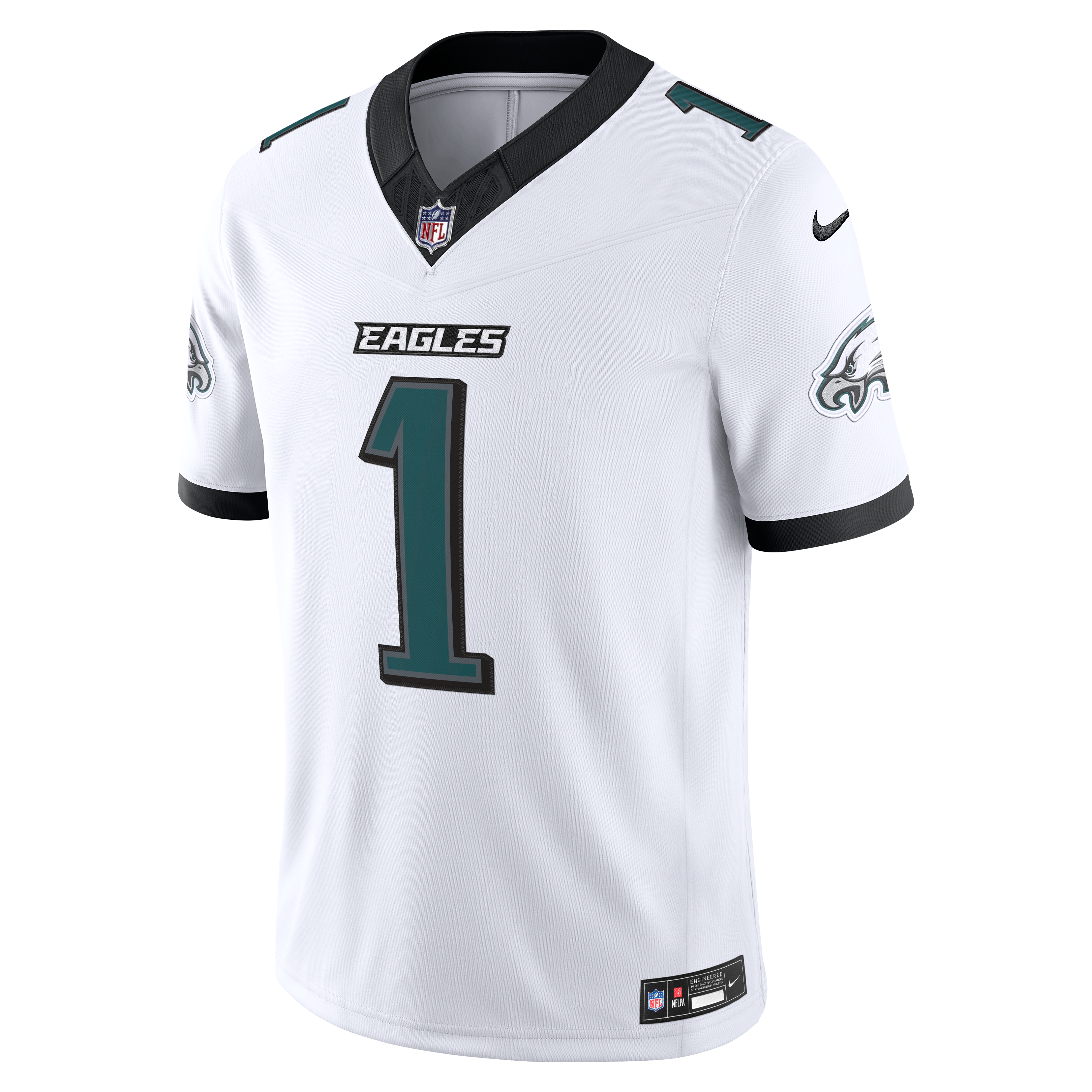 Men's Philadelphia Eagles Jalen Hurts Nike White Vapor Fuse Stitched Limited Jersey