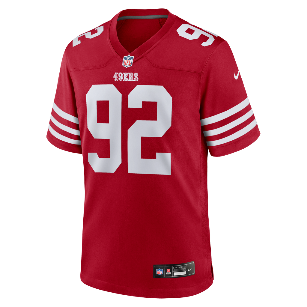 Men's San Francisco 49Ers Osa Odighizuwa Nike Scarlet Team Game Jersey