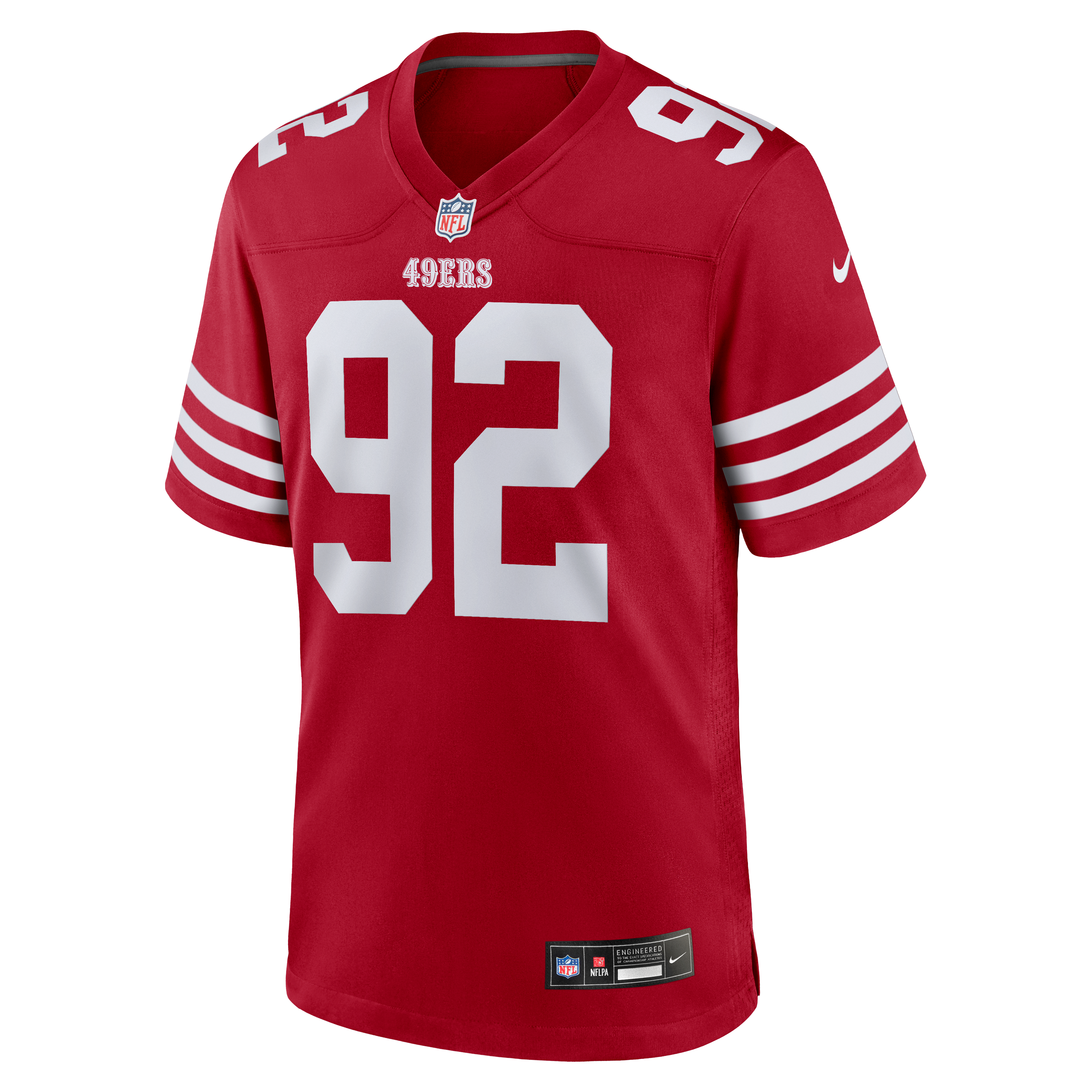 Men's San Francisco 49Ers Osa Odighizuwa Nike Scarlet Team Game Jersey