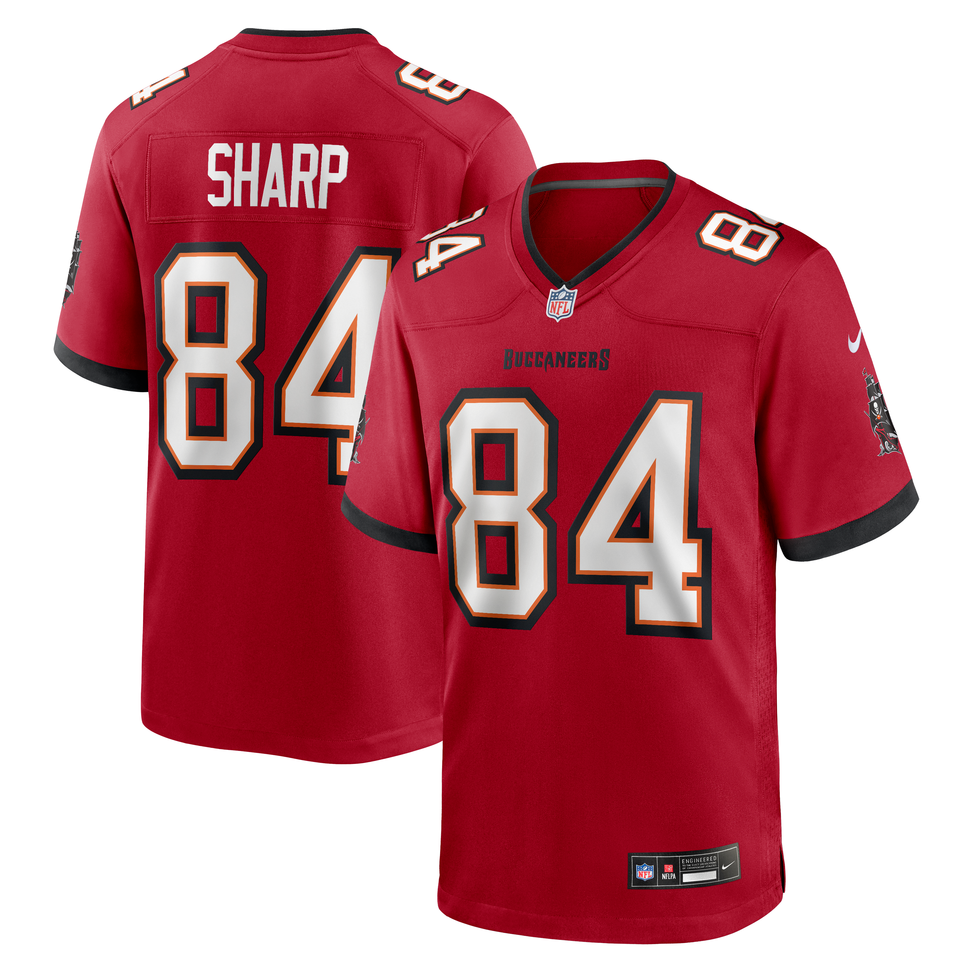 Men's Tampa Bay Buccaneers Bauer Sharp Nike Red Team Game Jersey