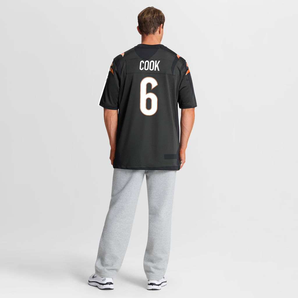 Men's Cincinnati Bengals Bryan Cook Nike Black Team Game Jersey
