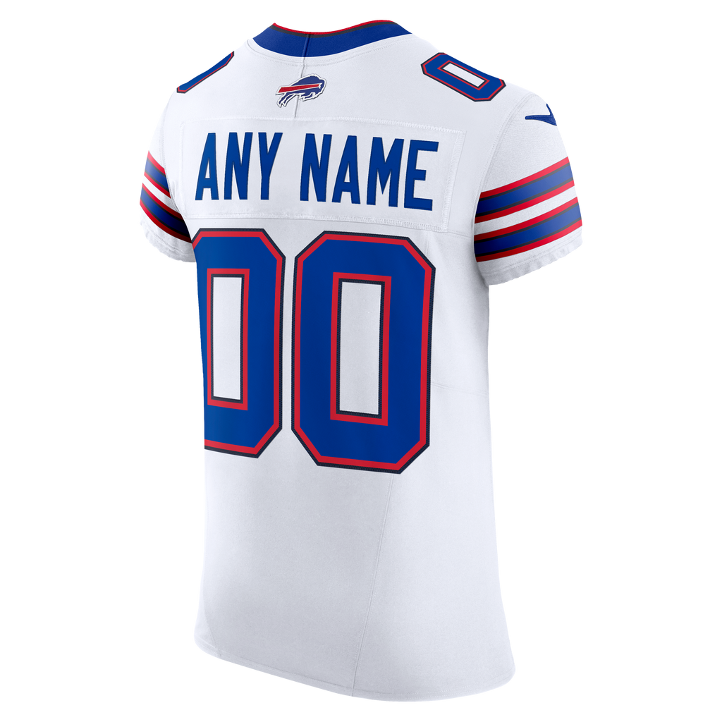 Men's Buffalo Bills Nike White Vapor Fuse Elite Custom Jersey