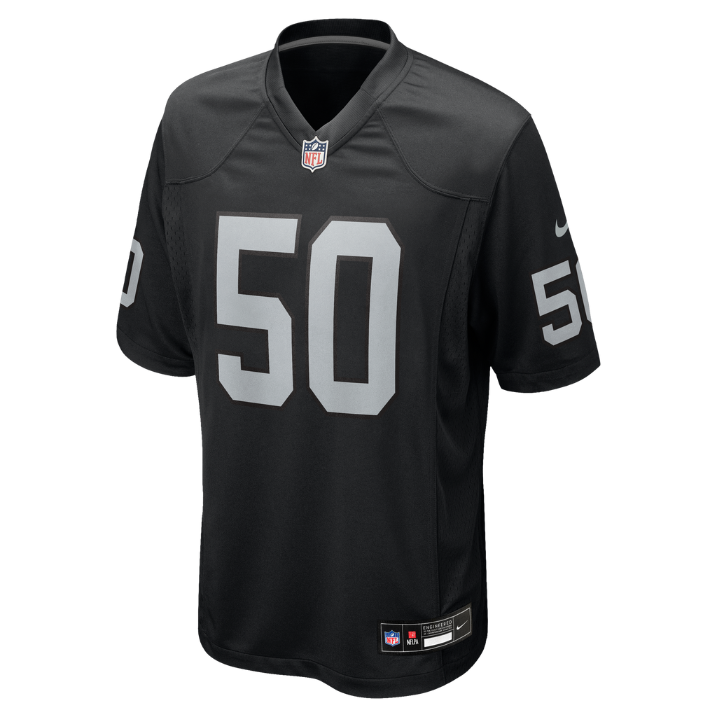 Men's Las Vegas Raiders Segun Olubi Nike Black Team Game Jersey