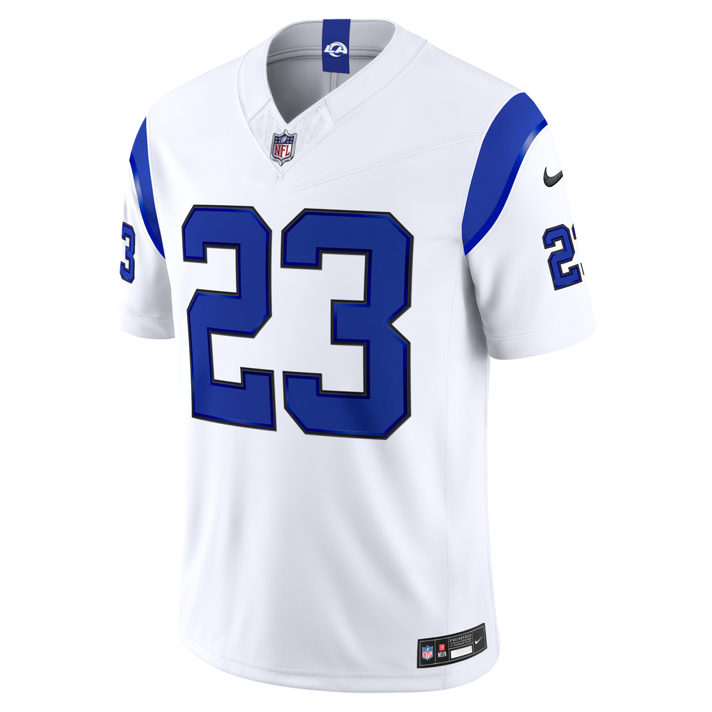 Men's Los Angeles Rams Kyren Williams Nike Fearsome White Vapor Fuse Stitched Limited Jersey