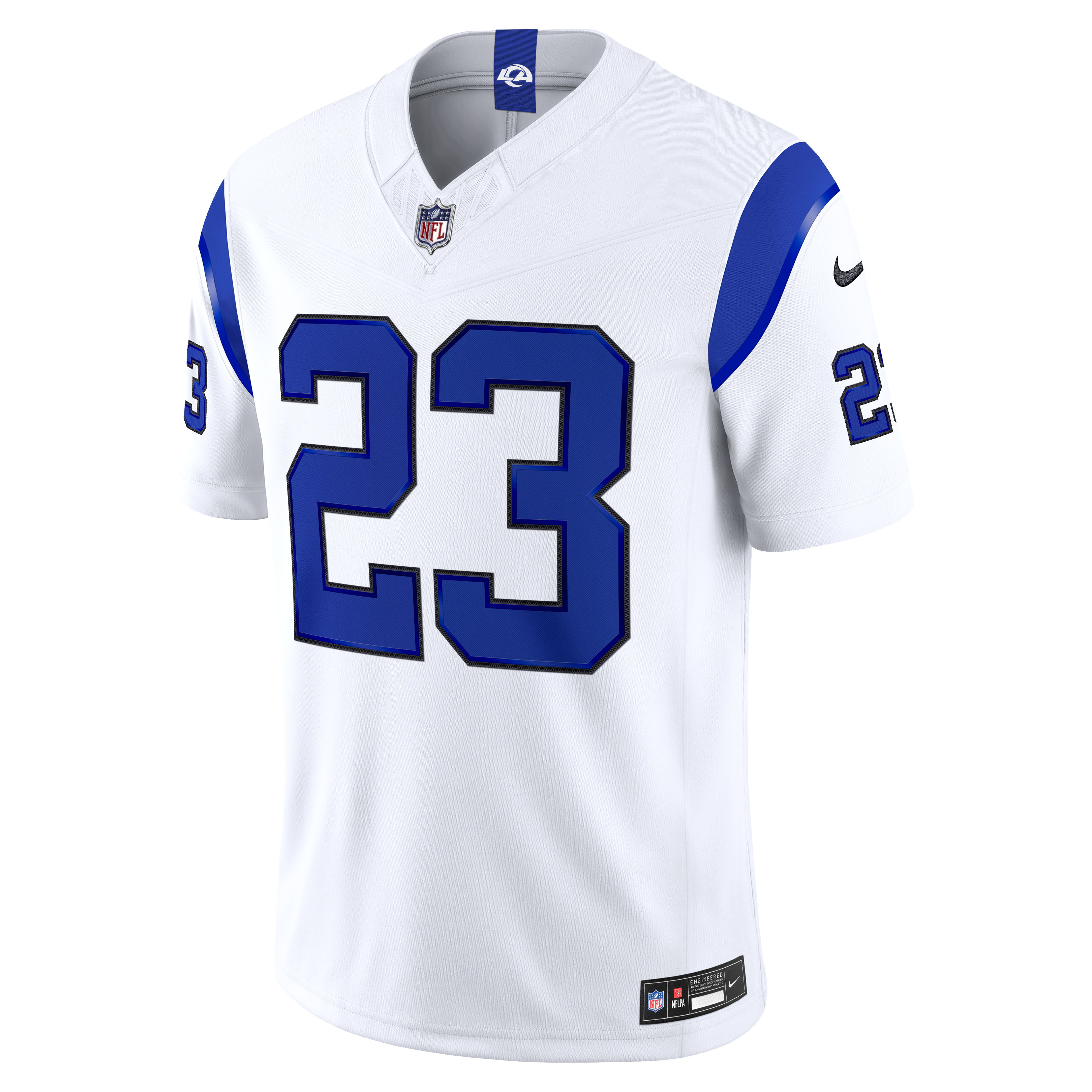 Men's Los Angeles Rams Kyren Williams Nike Fearsome White Vapor Fuse Stitched Limited Jersey