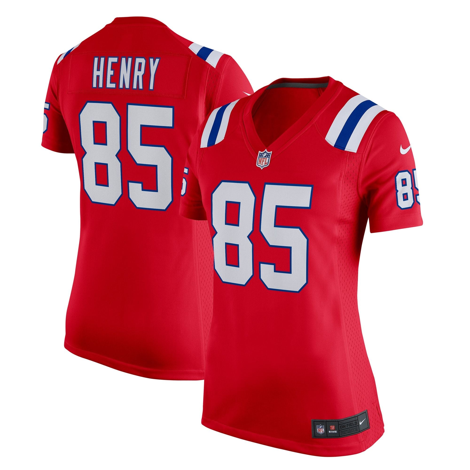 Women's New England Patriots Hunter Henry Nike Red Team Game Jersey