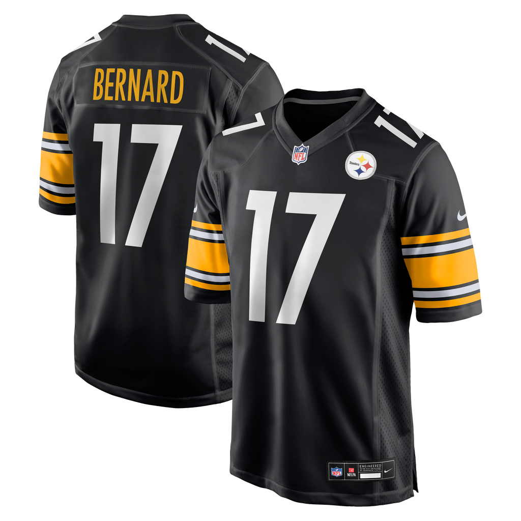 Men's Pittsburgh Steelers Germie Bernard Nike Black Game Jersey