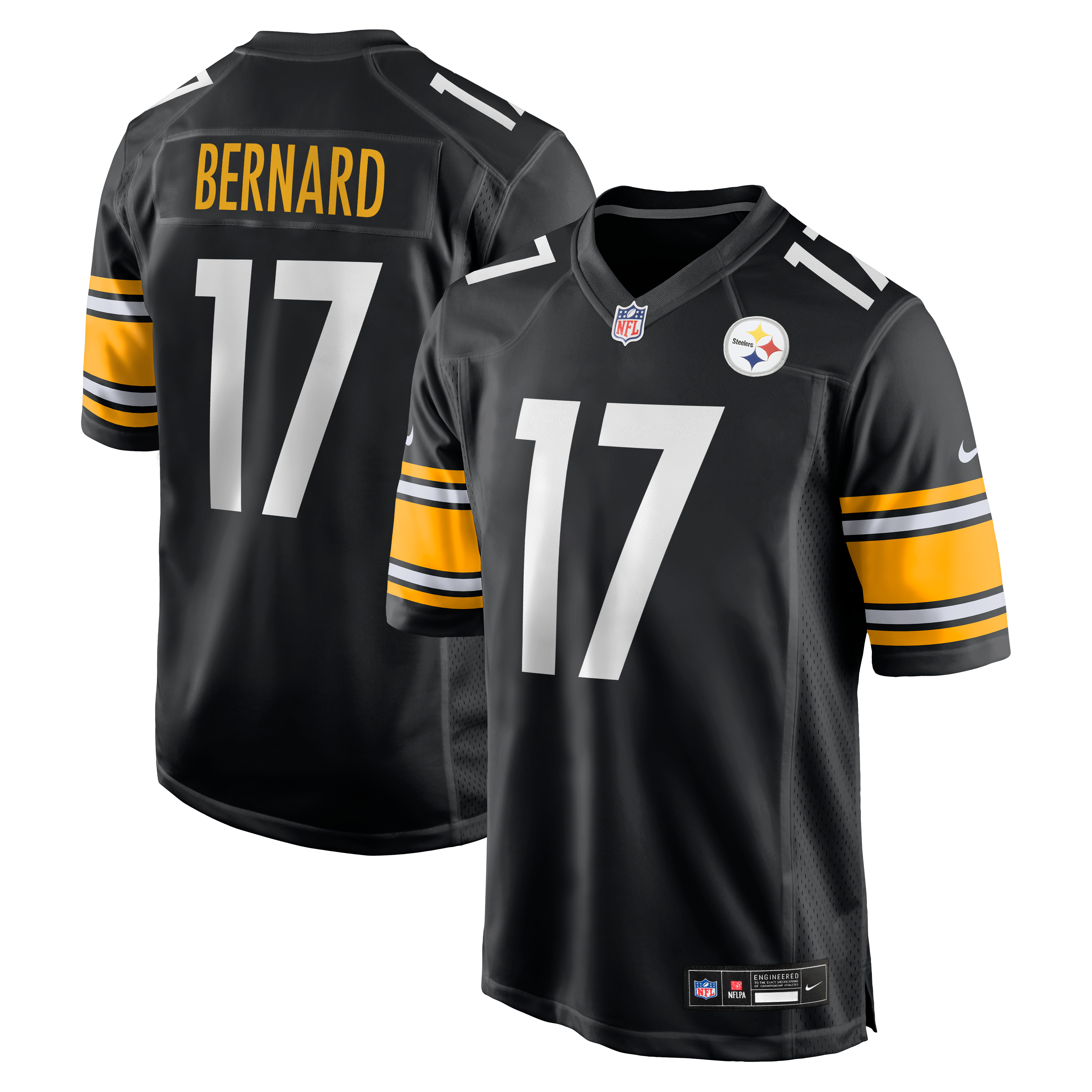 Men's Pittsburgh Steelers Germie Bernard Nike Black Game Jersey
