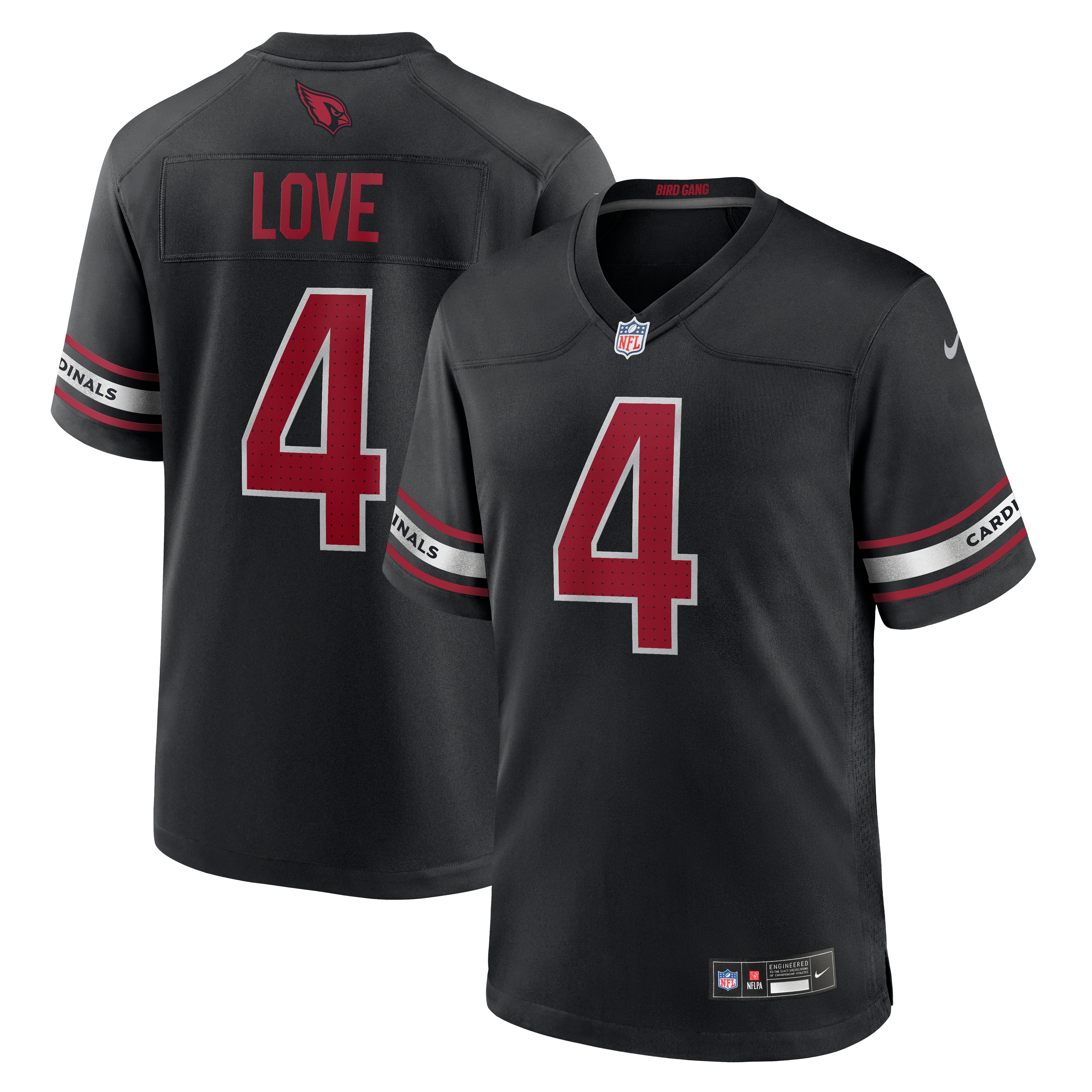 Men's Arizona Cardinals Jeremiyah Love Nike Black Alternate Game Player Jersey
