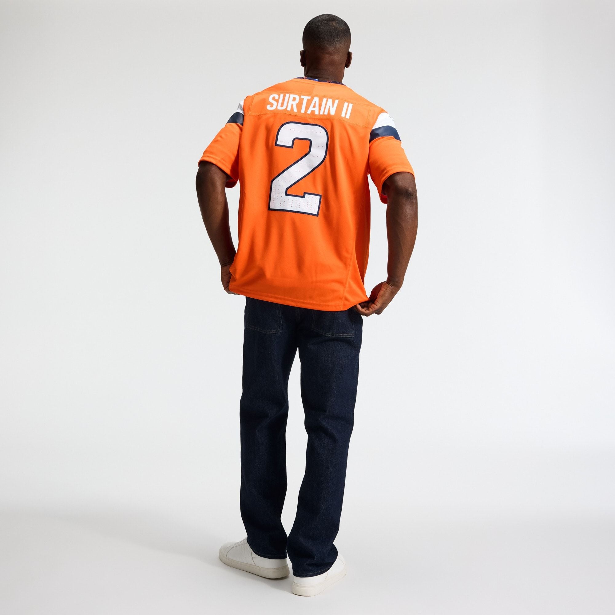 Men's Denver Broncos Patrick Surtain Ii Nike Orange Team Vapor Fuse Stitched Limited Jersey
