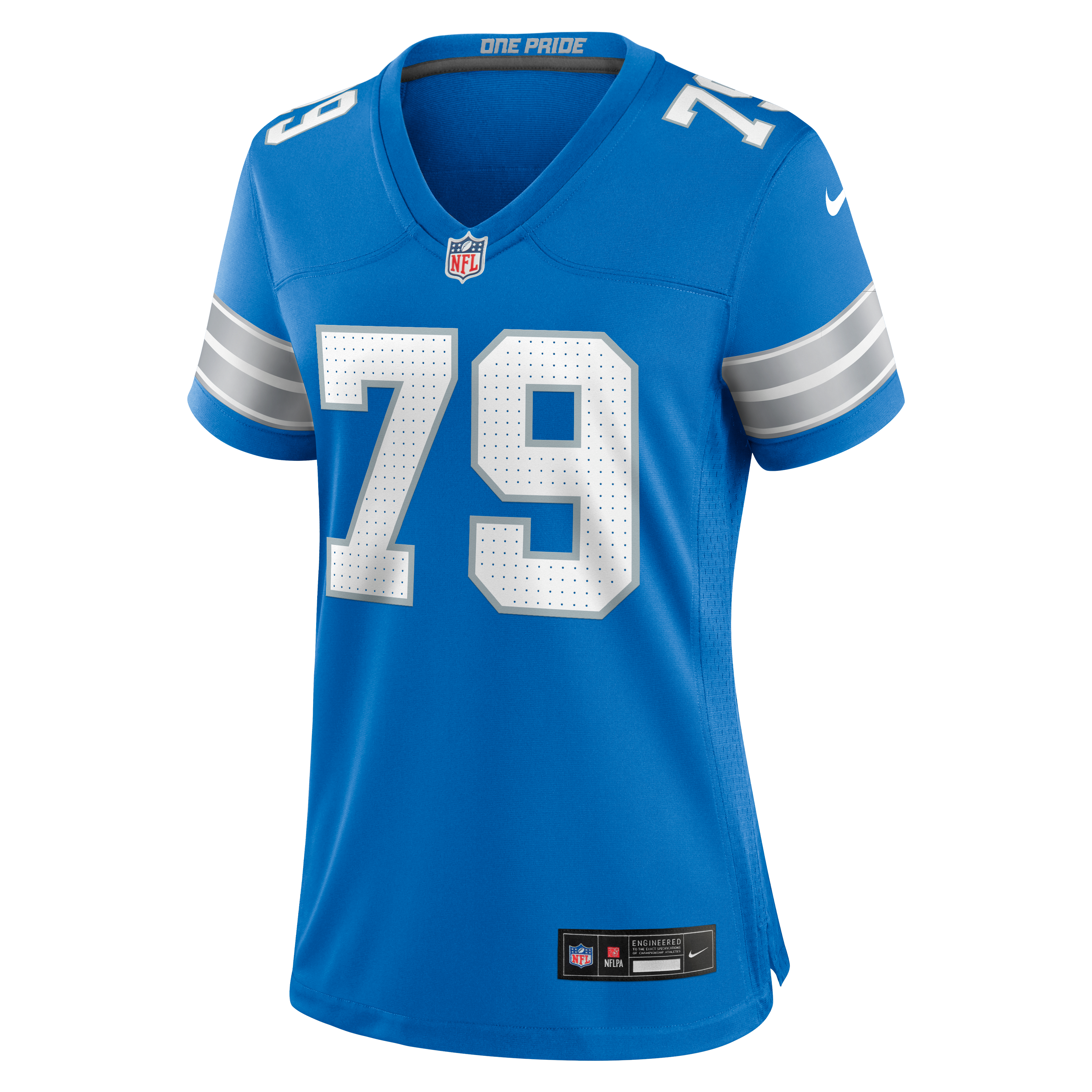 Women's Detroit Lions Larry Borom Nike Blue Team Game Jersey