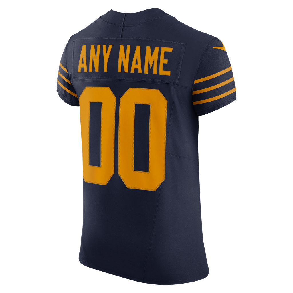 Men's Green Bay Packers Nike Navy Alternate Vapor Fuse Elite Custom Jersey