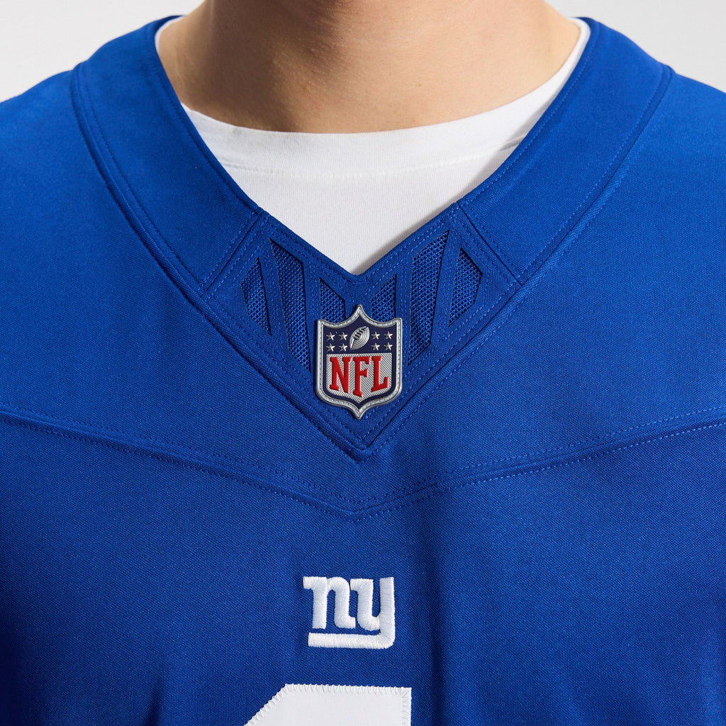 Men's New York Giants Malik Nabers Nike Royal Team Vapor Fuse Stitched Limited Jersey