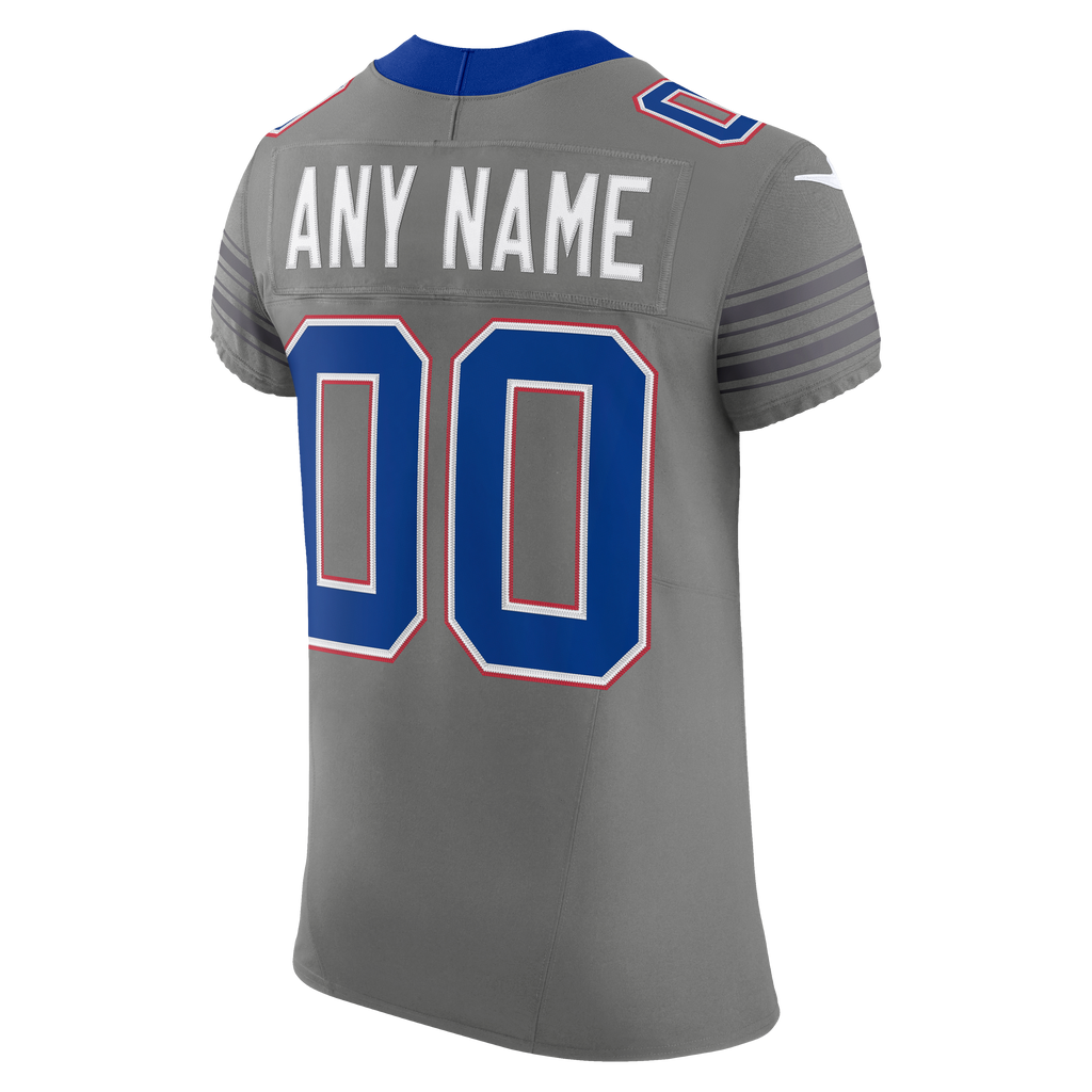 Men's Buffalo Bills Nike Gray Nickel City Vapor Fuse Custom Elite Jersey