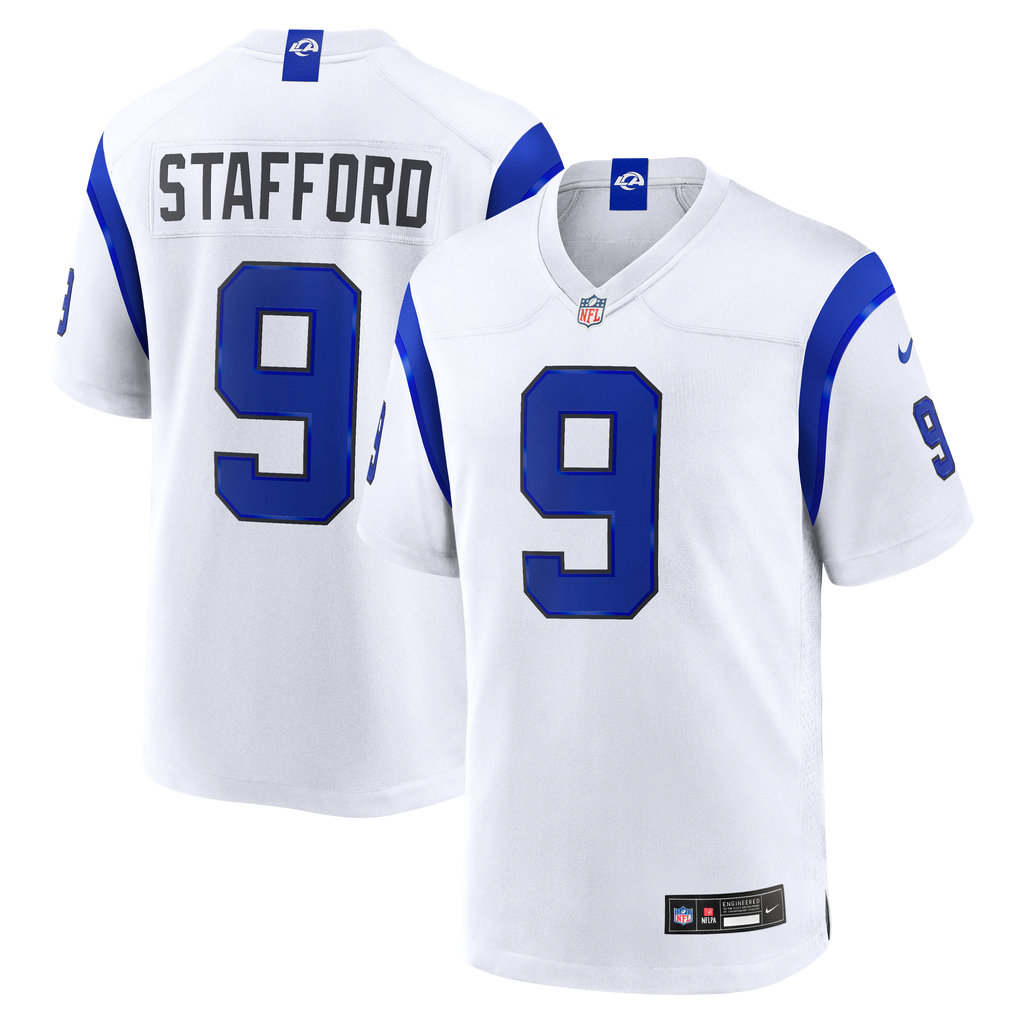 Men's Los Angeles Rams Matthew Stafford Nike Fearsome White Game Jersey