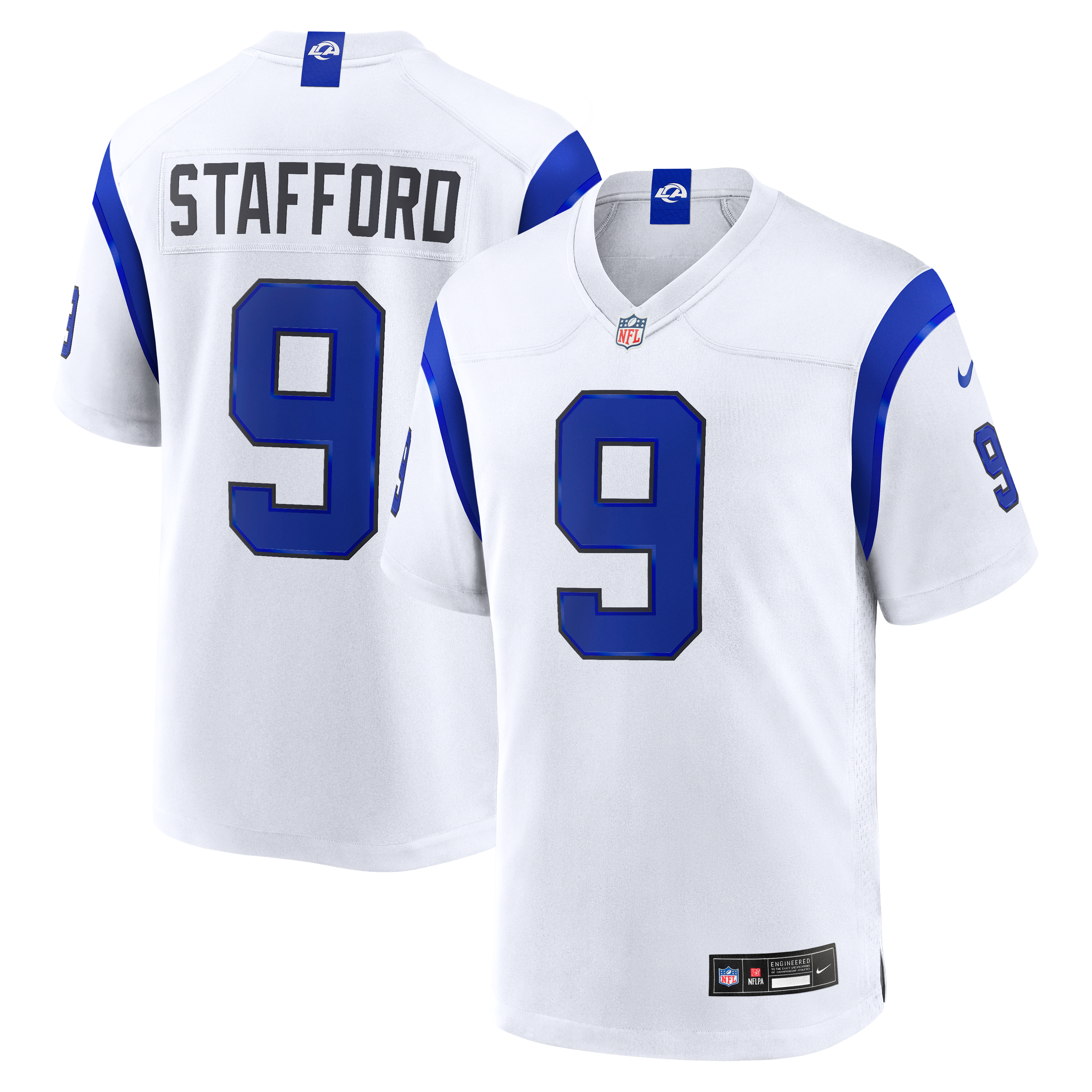 Men's Los Angeles Rams Matthew Stafford Nike Fearsome White Game Jersey