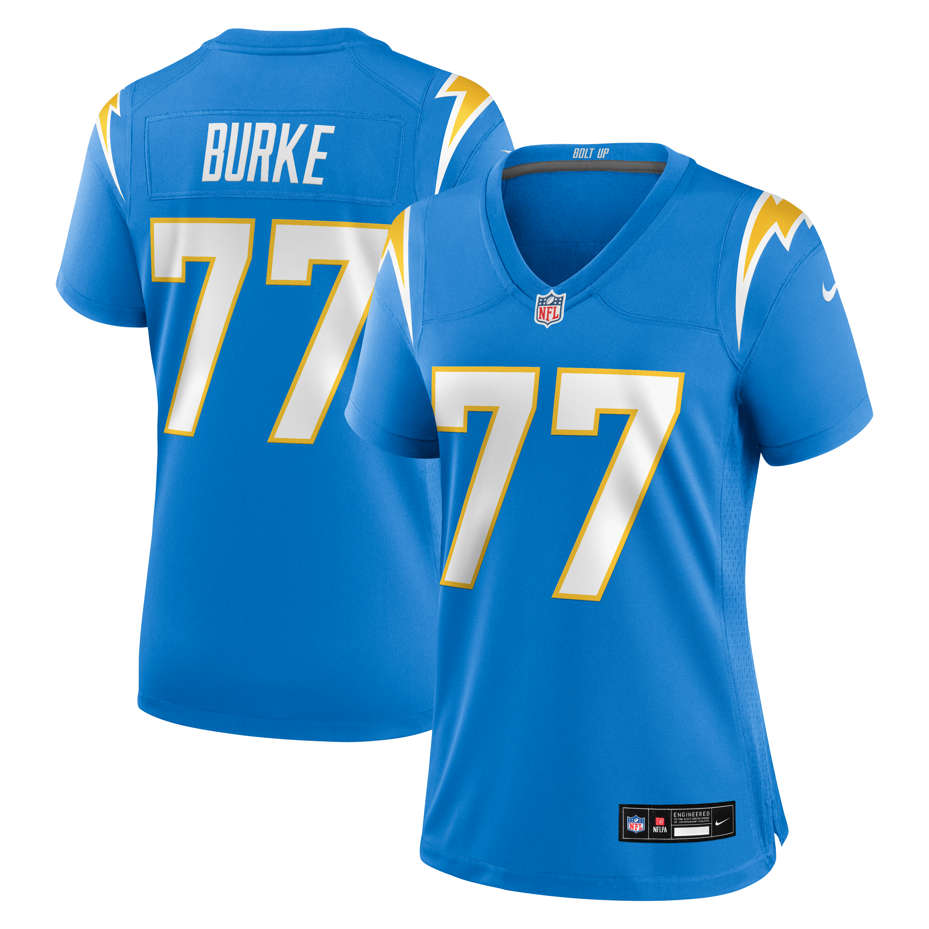 Women's Los Angeles Chargers Travis Burke Nike Powder Blue Team Game Jersey