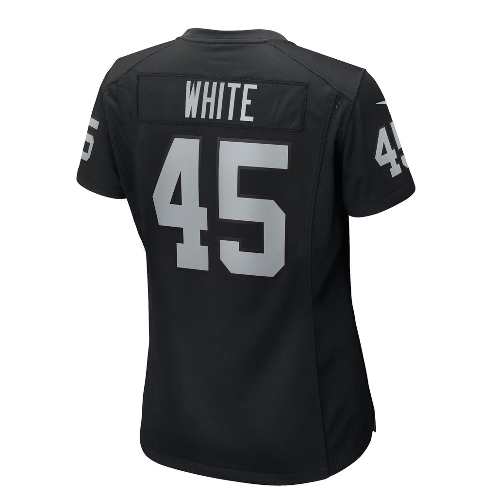 Women's Las Vegas Raiders Devin White Nike Black Team Game Jersey