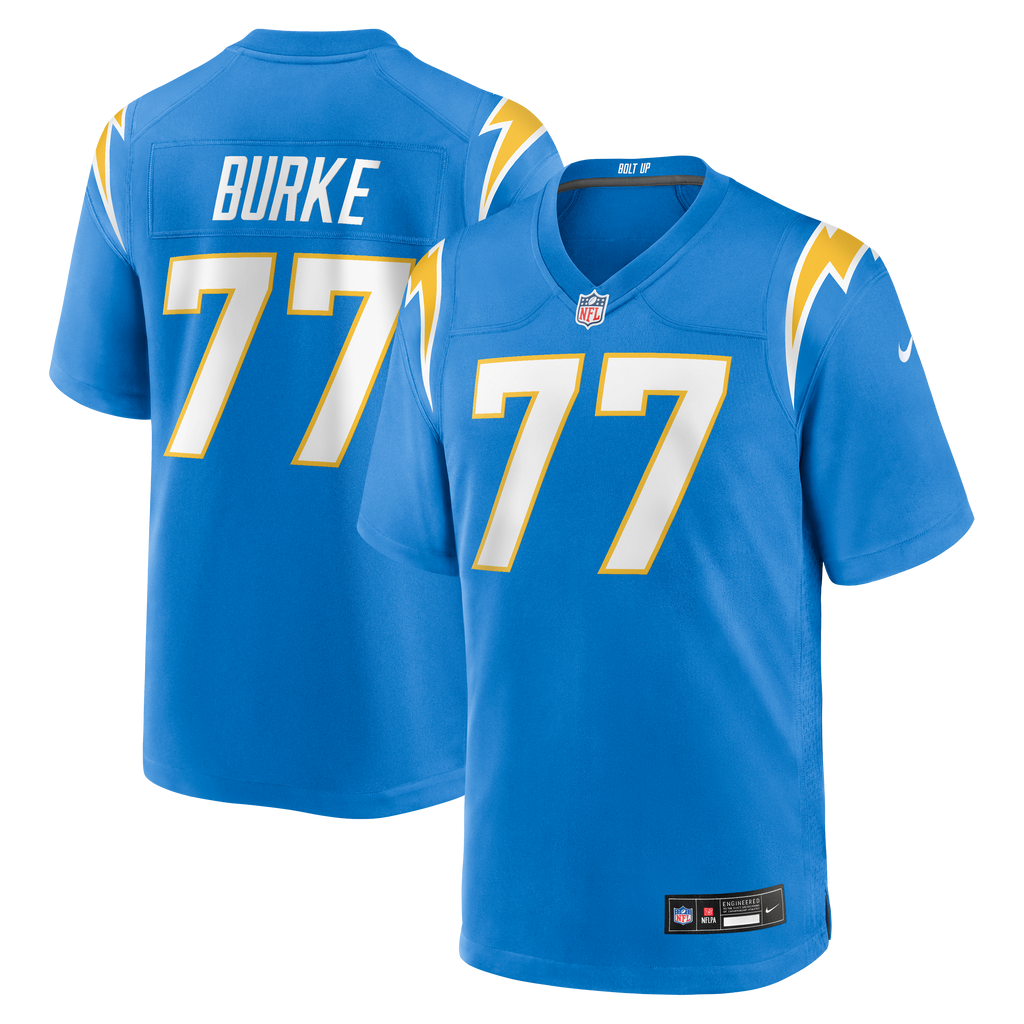Men's Los Angeles Chargers Travis Burke Nike Powder Blue Team Game Jersey
