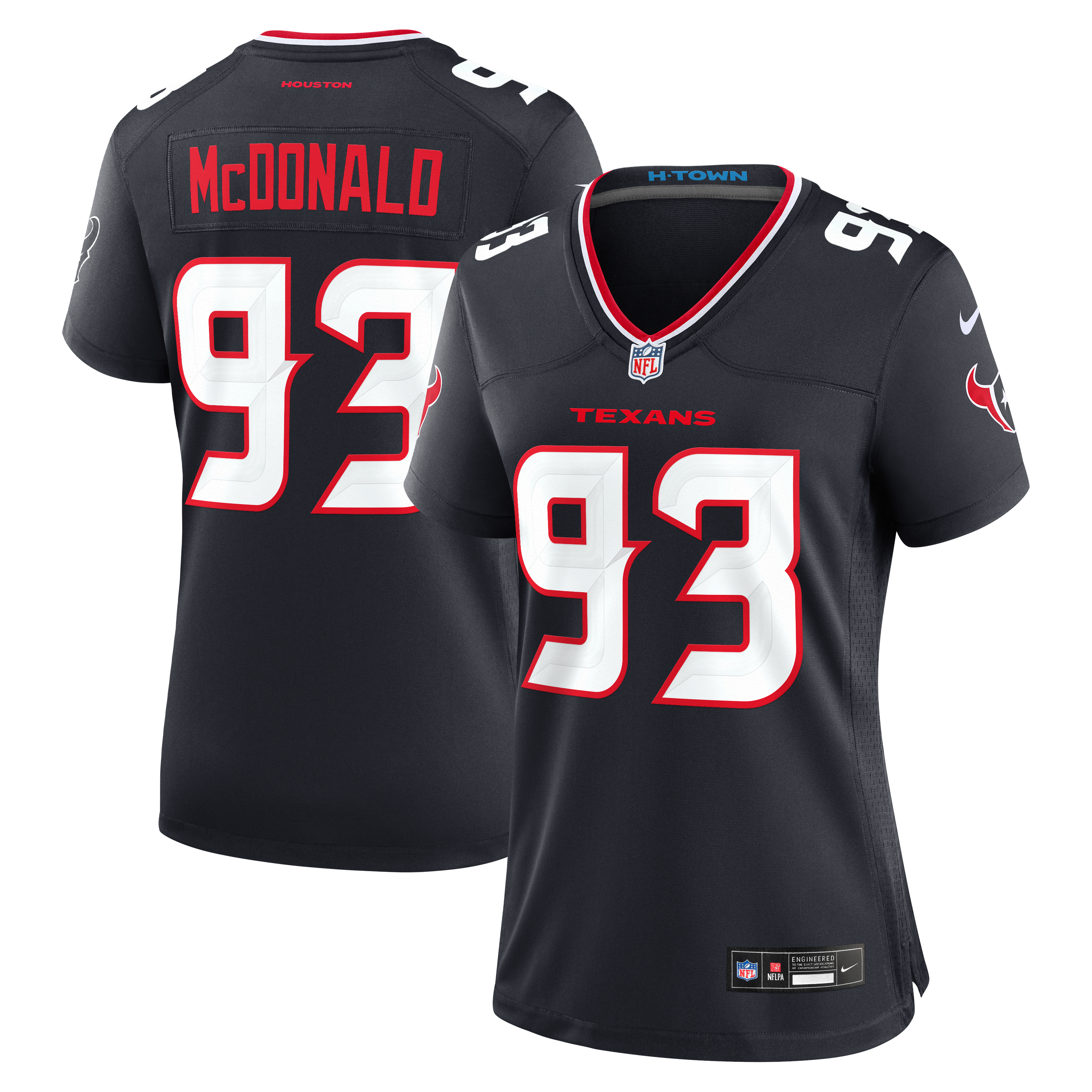 Women's Houston Texans Kayden Mcdonald Nike Navy Team Game Jersey