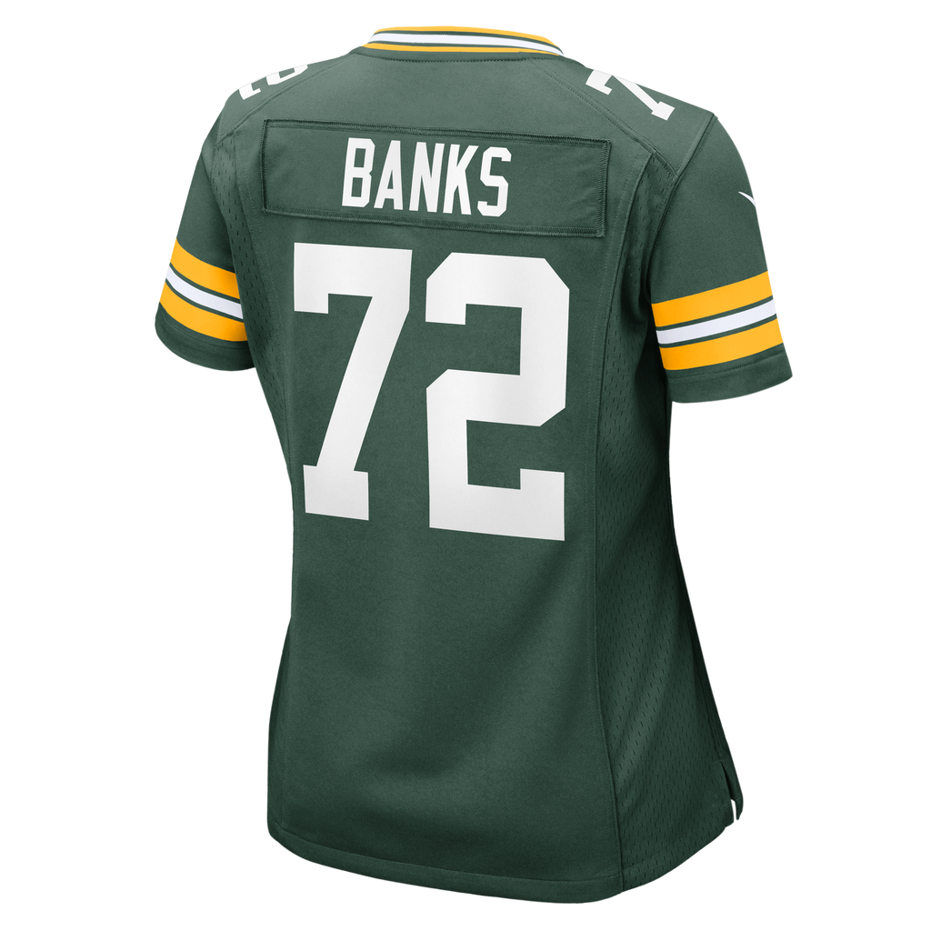Women's Green Bay Packers Brant Banks Nike Green Team Game Jersey