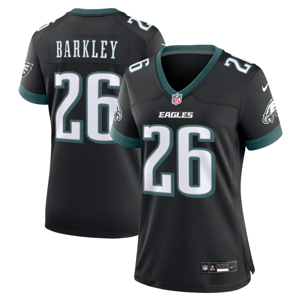 Women's Philadelphia Eagles Saquon Barkley Nike Black Alternate Game Jersey