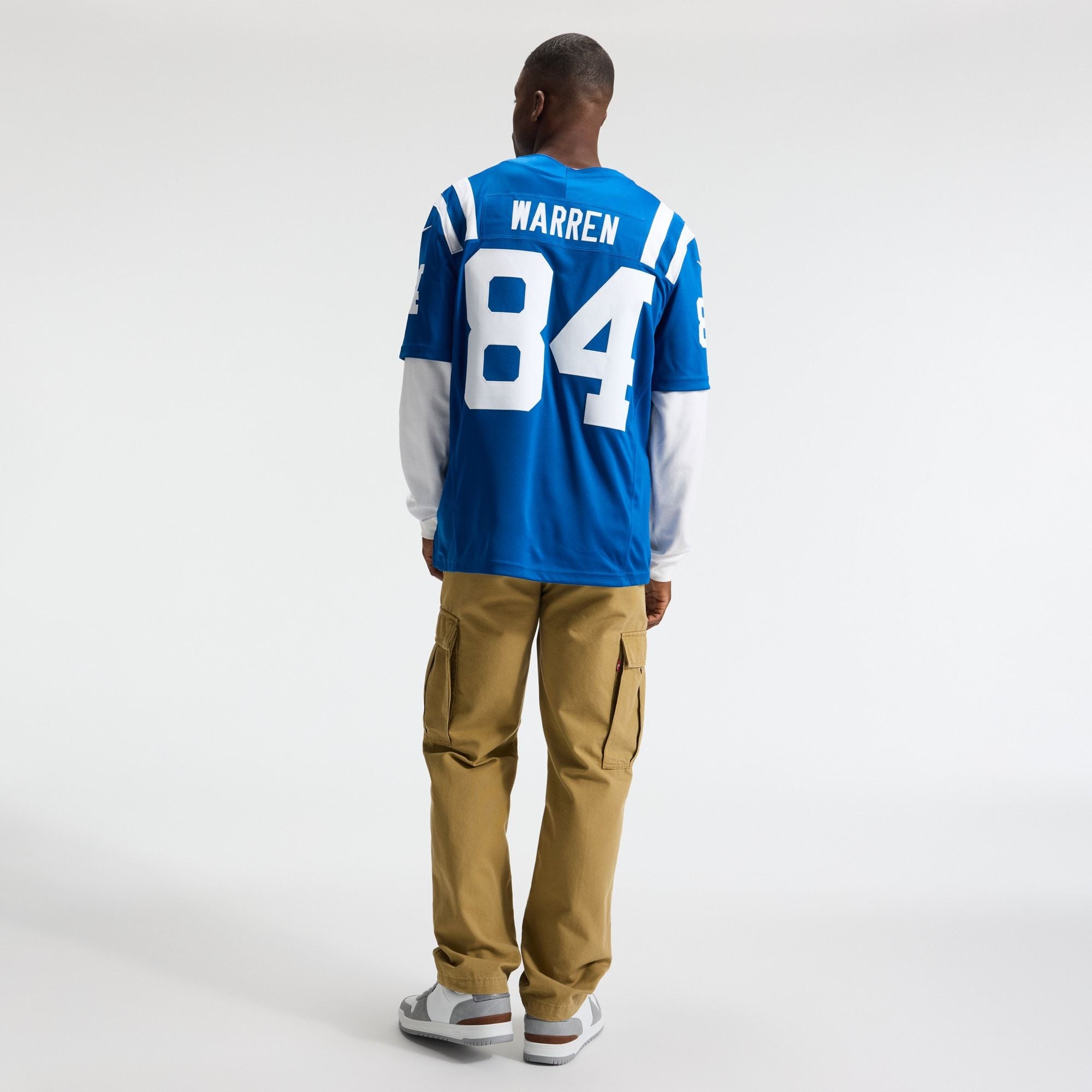 Men's Indianapolis Colts Tyler Warren Nike Royal Team Vapor Fuse Stitched Limited Jersey