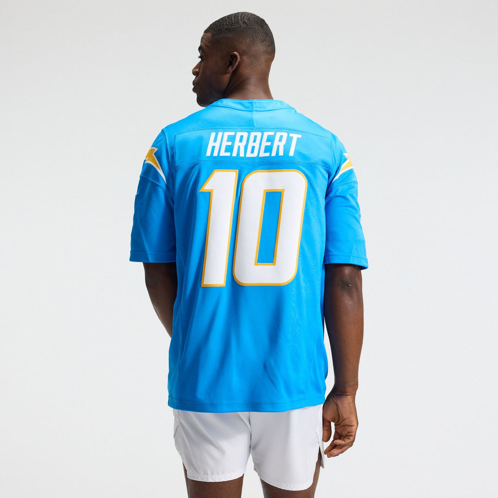 Men's Los Angeles Chargers Justin Herbert Nike Powder Blue Team Vapor Fuse Stitched Limited Jersey