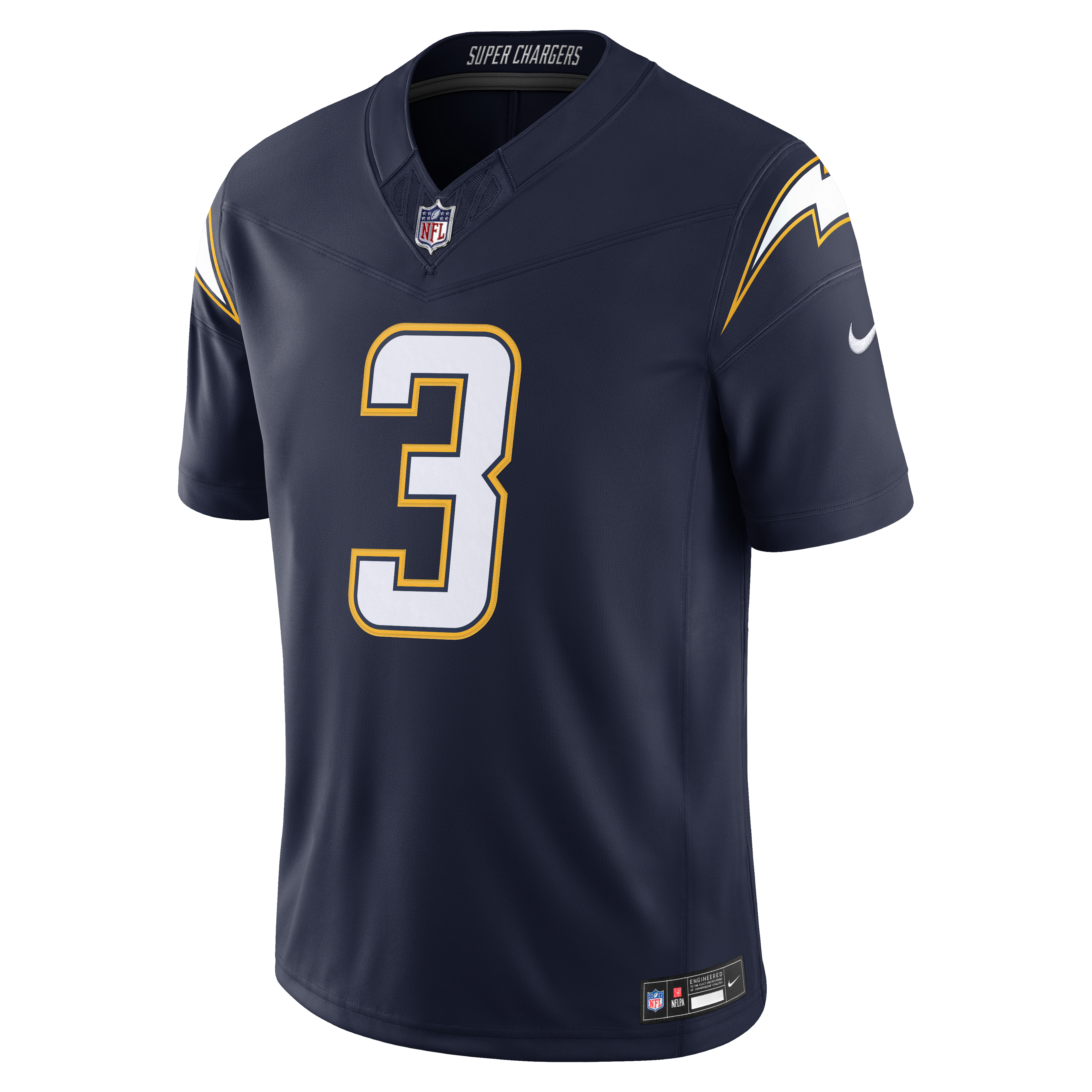 Men's Los Angeles Chargers Derwin James Jr Nike Navy Alternate Super Chargers Vapor Fuse Stitched Limited Jersey