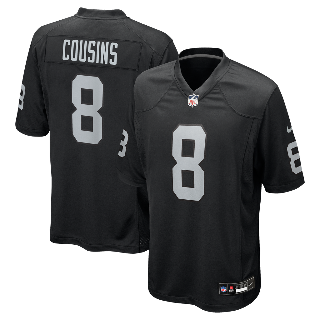 Men's Las Vegas Raiders Kirk Cousins Nike Black Team Game Jersey