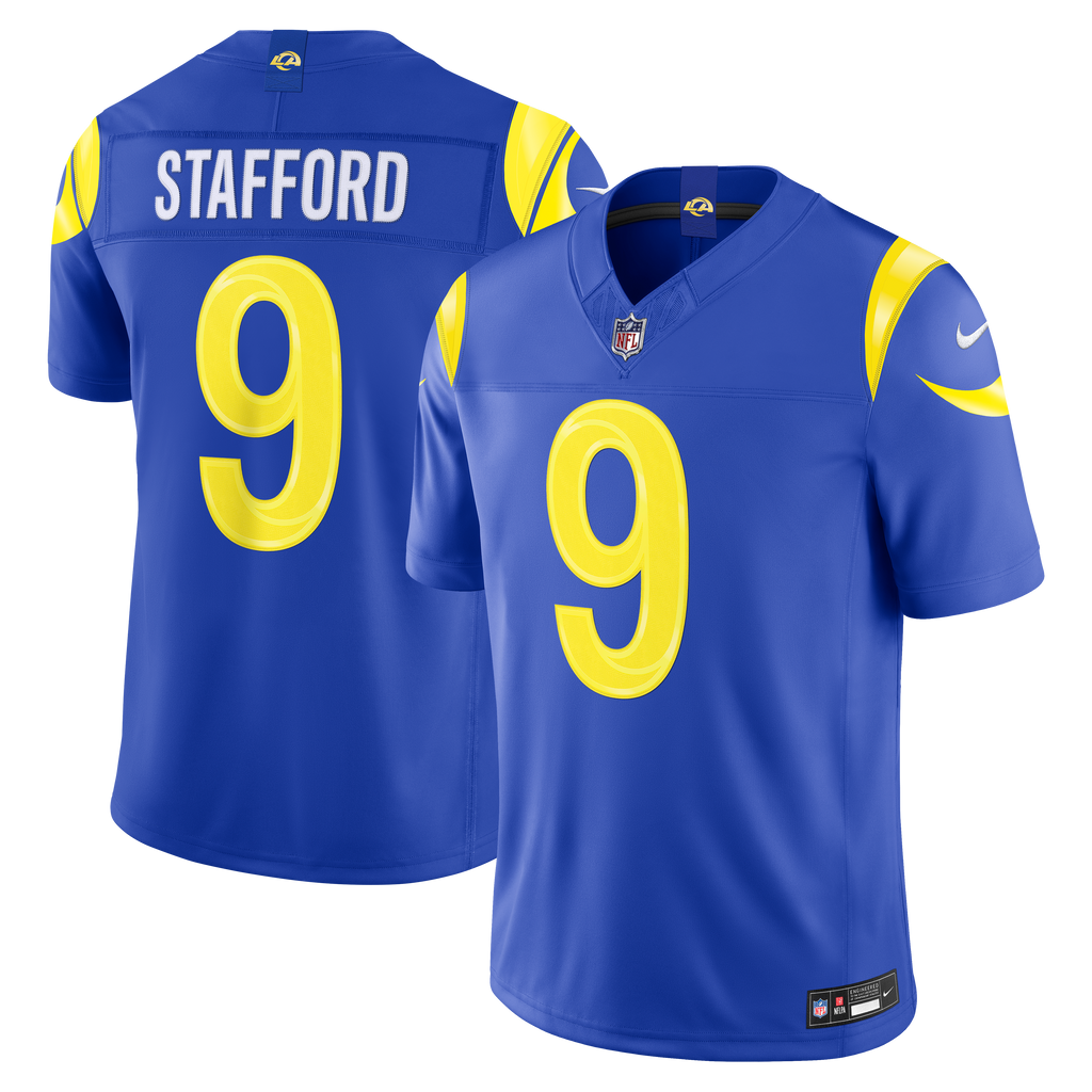 Men's Los Angeles Rams Matthew Stafford Nike Royal Team Vapor Fuse Stitched Limited Jersey