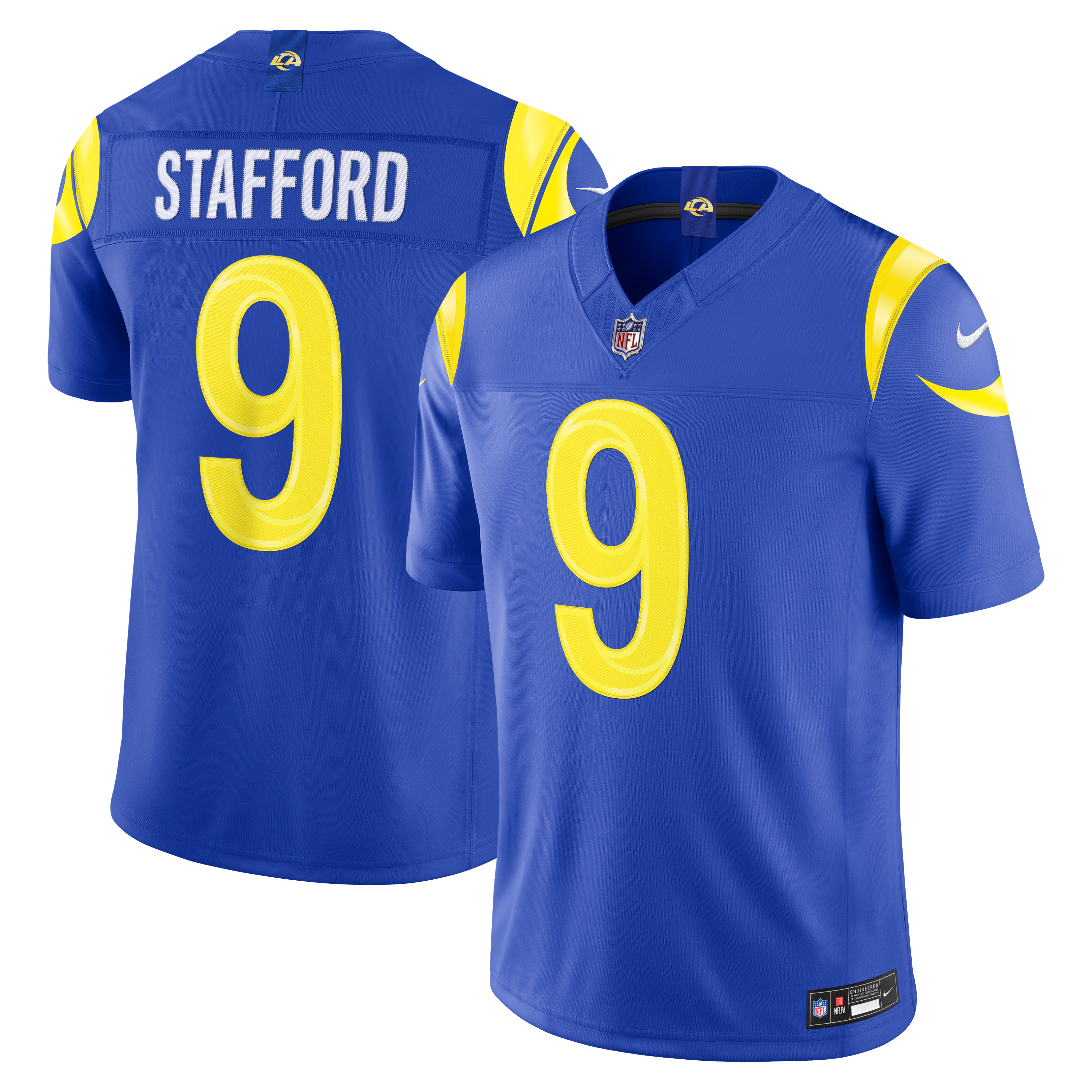 Men's Los Angeles Rams Matthew Stafford Nike Royal Team Vapor Fuse Stitched Limited Jersey