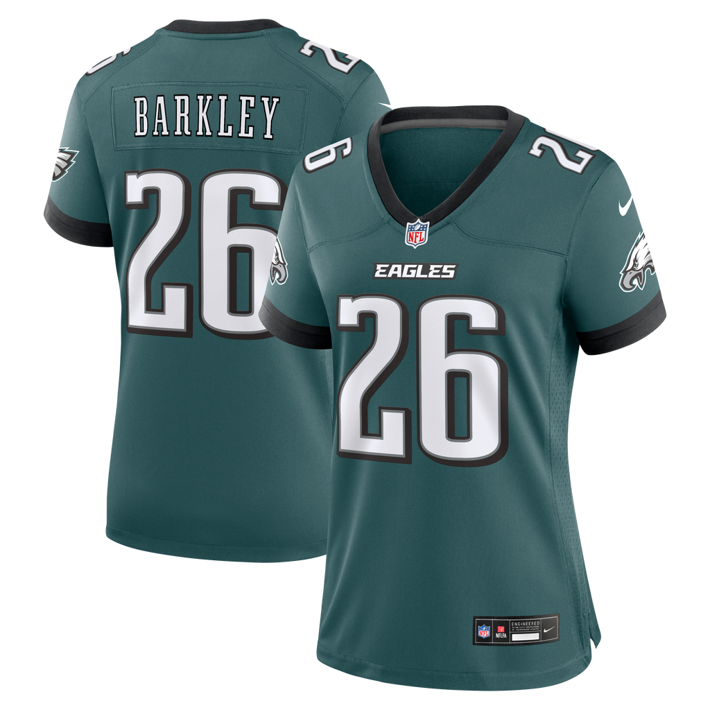 Women's Philadelphia Eagles Saquon Barkley Nike Midnight Green Team Game Jersey