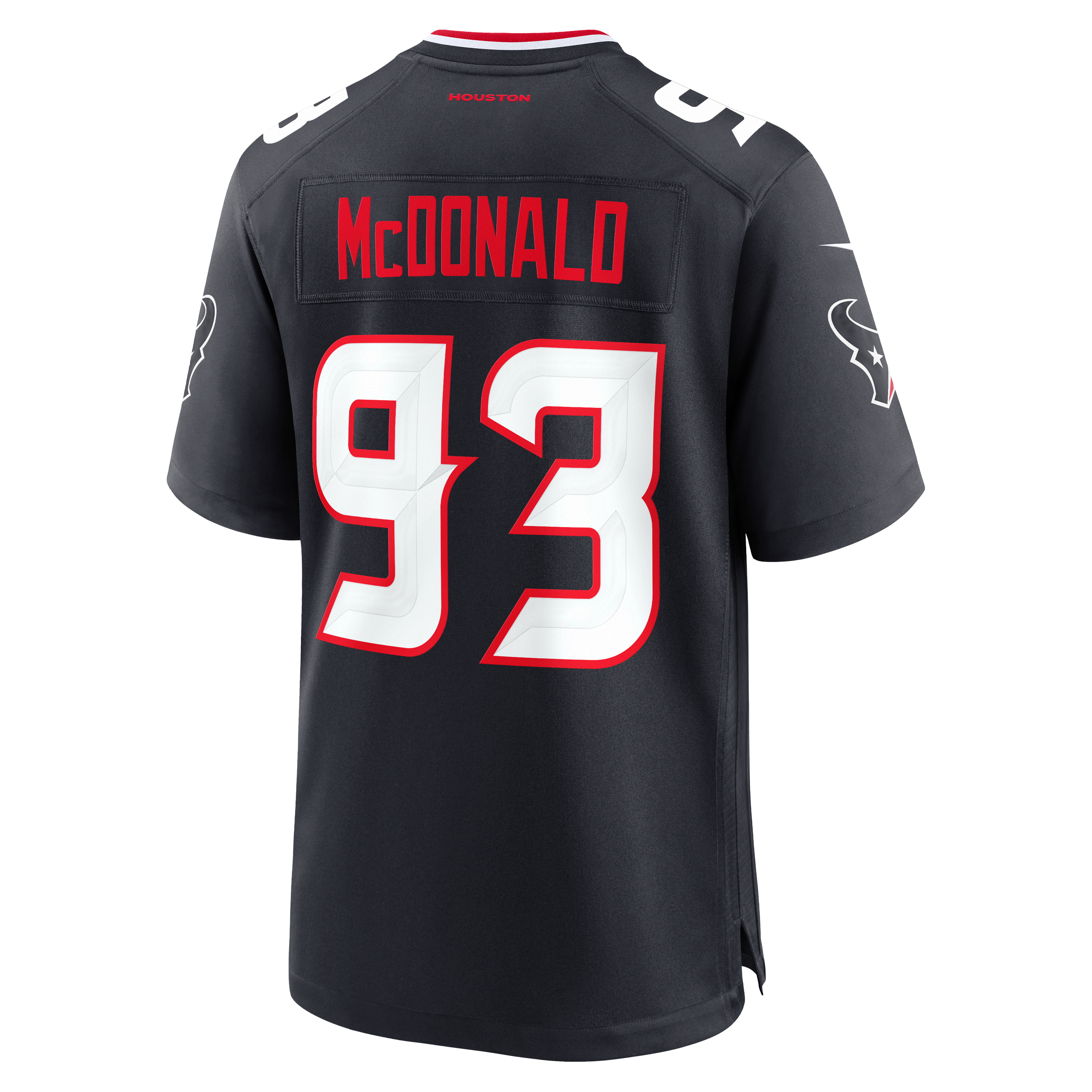 Men's Houston Texans Kayden Mcdonald Nike Navy Team Game Jersey