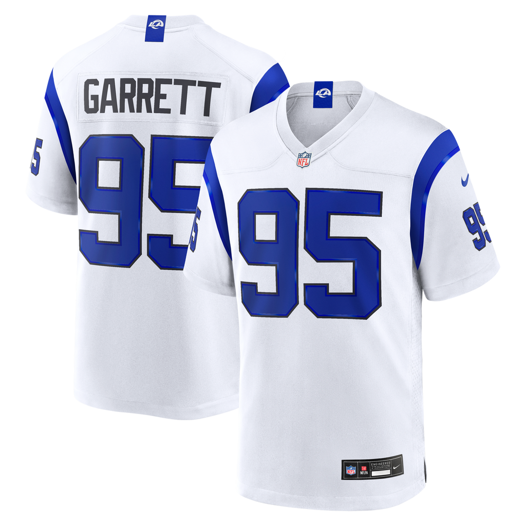 Men's Los Angeles Rams Myles Garrett Nike Fearsome White Game Jersey